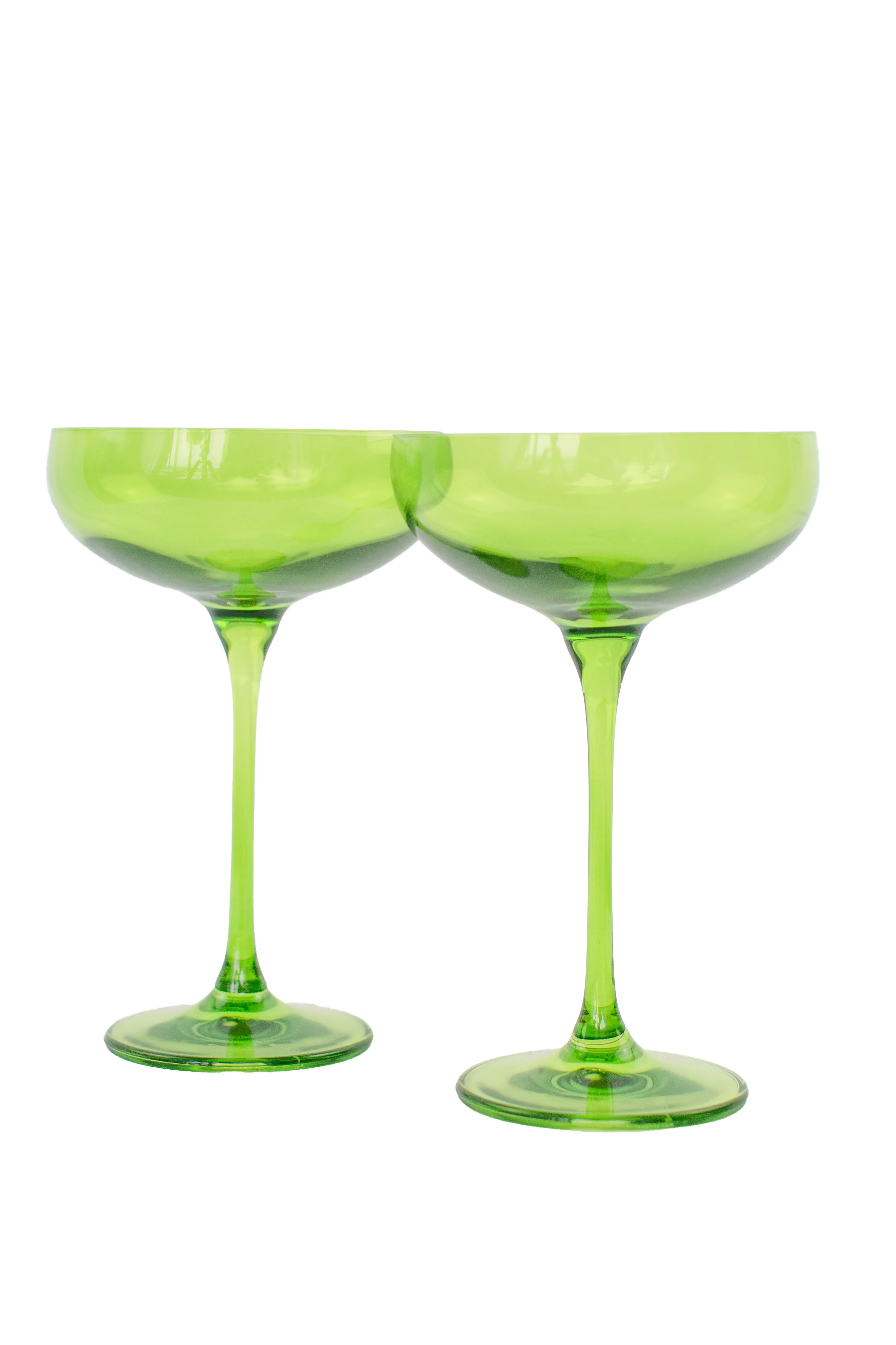Estelle Colored Champagne Coupe Stemware - Set of 2 {Forest Green} - Image 5
