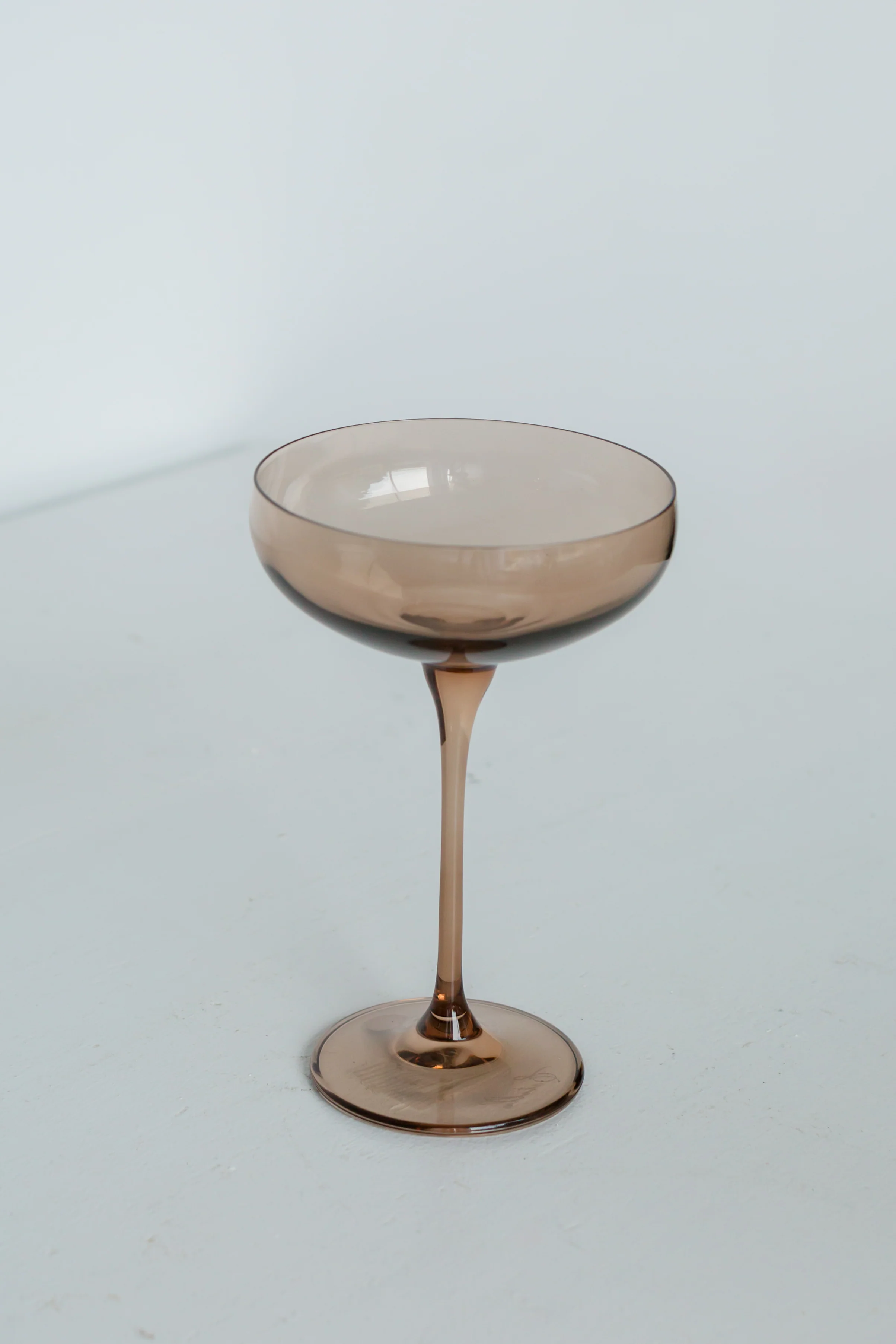 Estelle Colored Champagne Coupe Stemware - Set of 6 {Mocha Mousse (Our Amber Smoke)} - Image 3