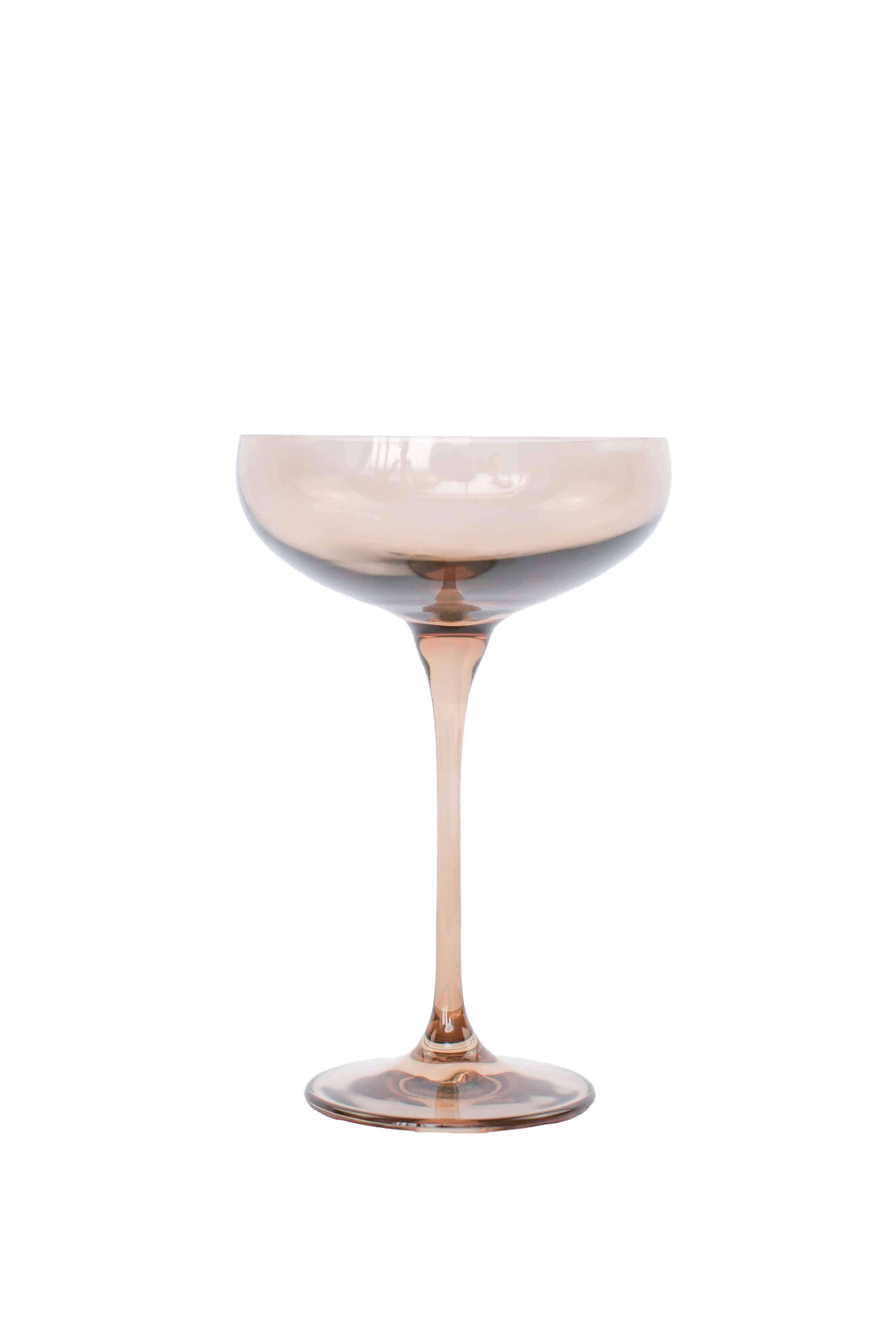 Estelle Colored Champagne Coupe Stemware - Set of 6 {Mocha Mousse (Our Amber Smoke)} - Image 8