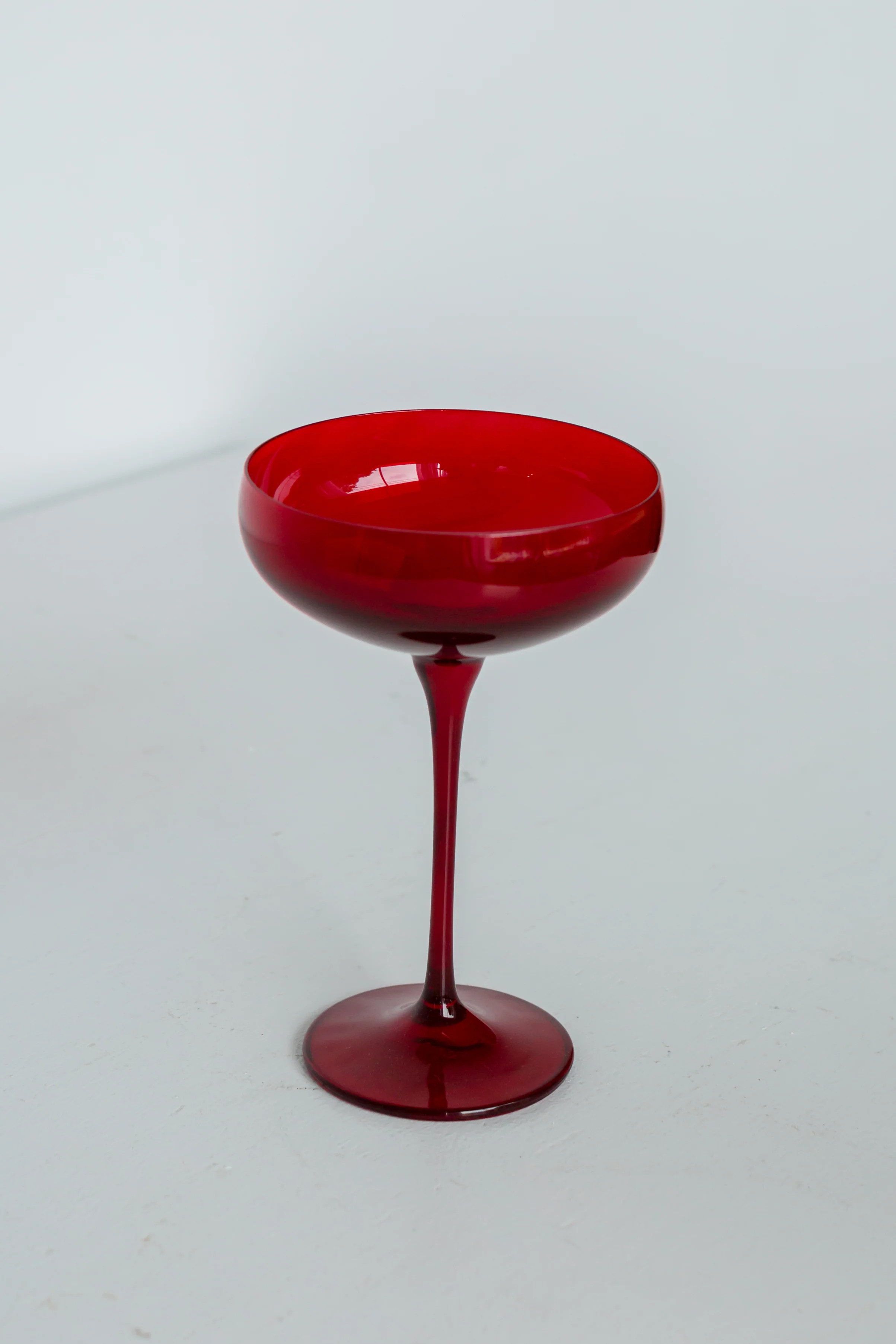 Estelle Colored Champagne Coupe Stemware - Set of 6 {Red} - Image 3