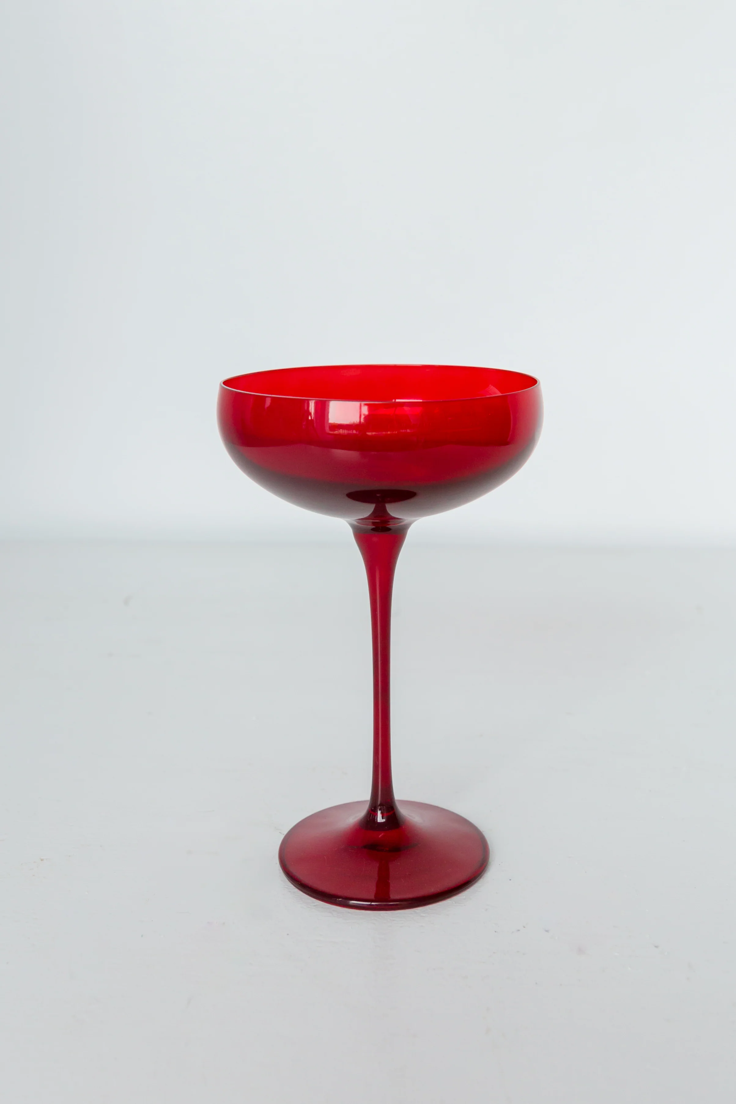 Estelle Colored Champagne Coupe Stemware - Set of 6 {Red} - Image 4