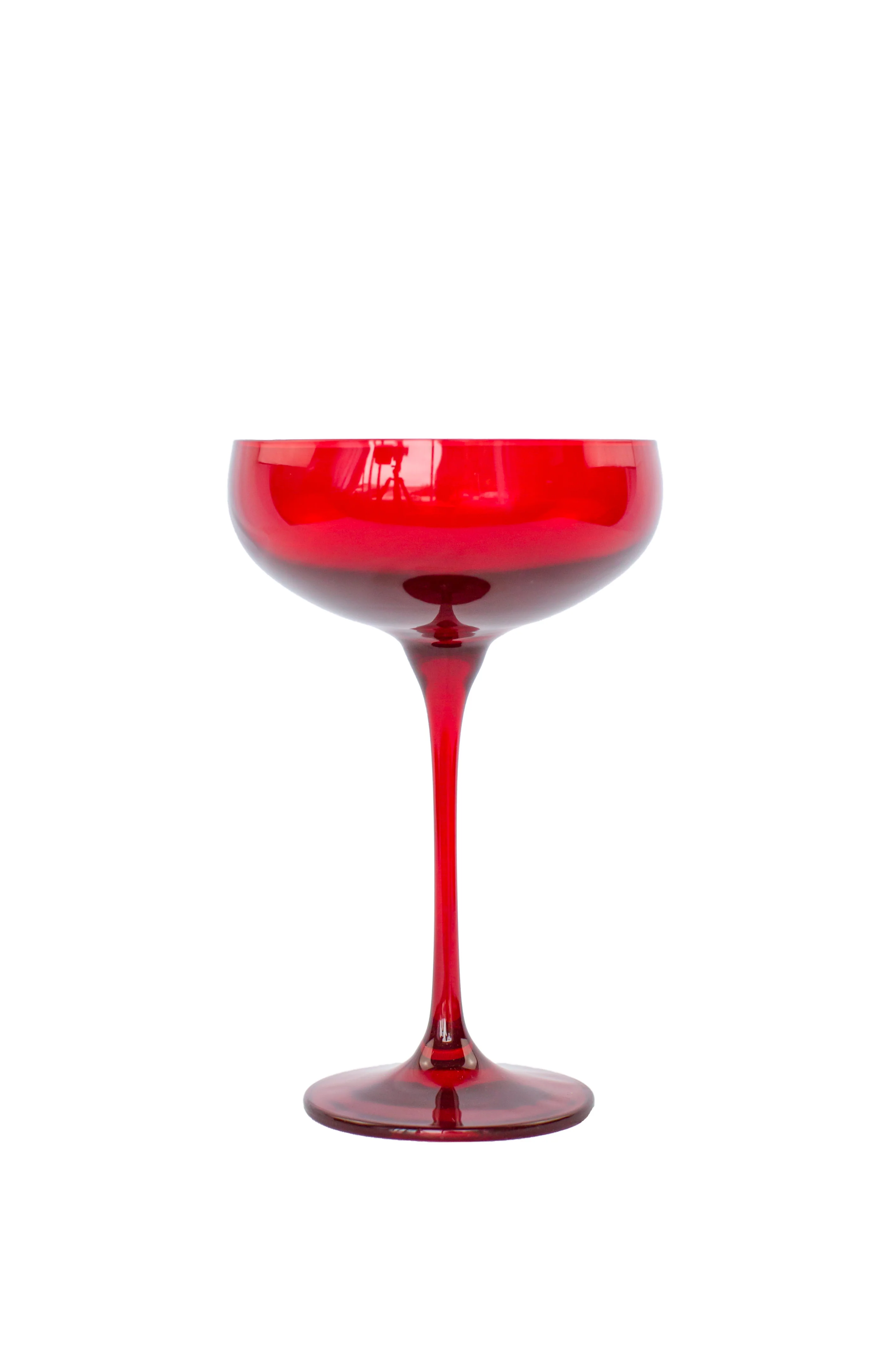 Estelle Colored Champagne Coupe Stemware - Set of 6 {Red} - Image 8