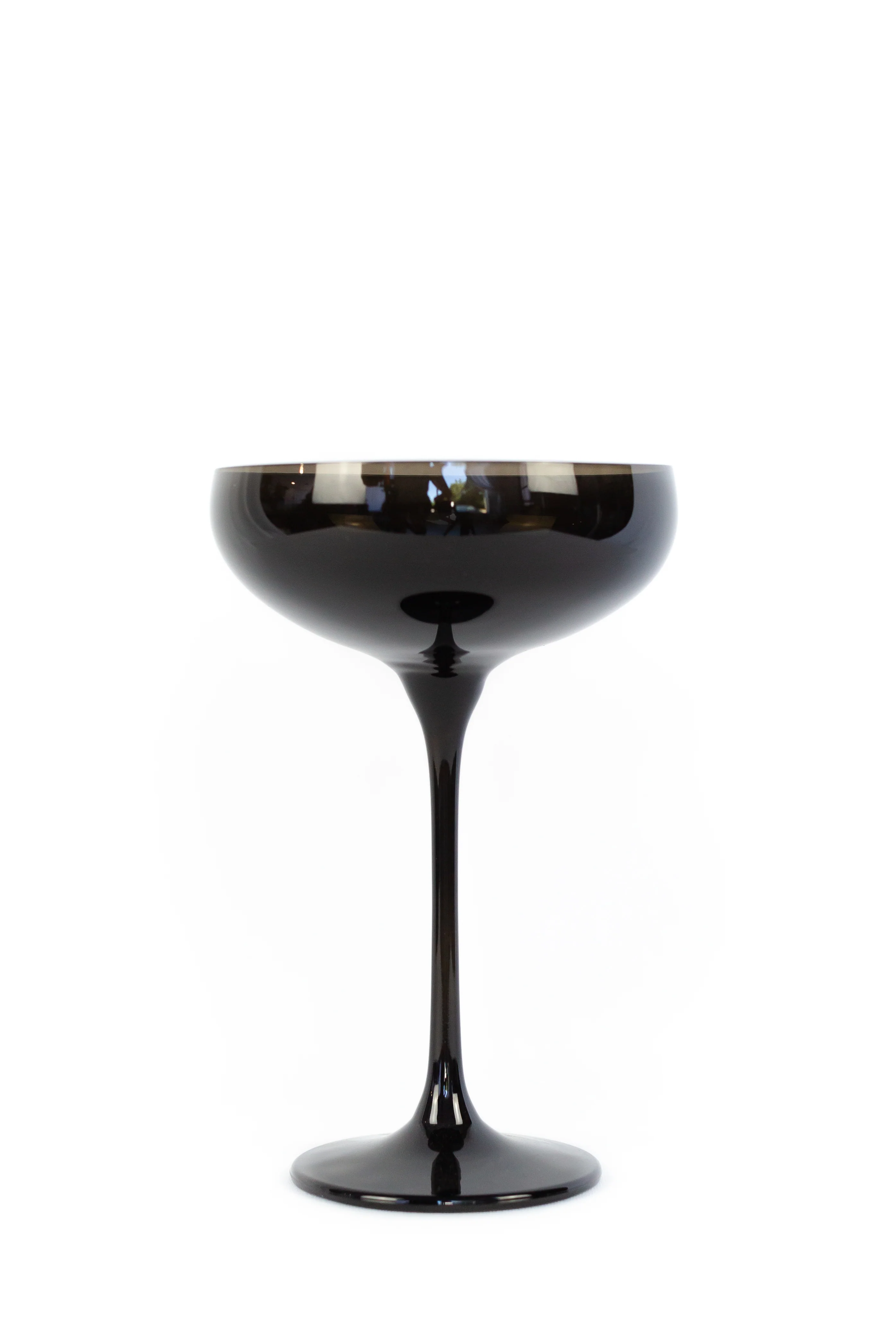 Estelle Colored Champagne Coupe Stemware - Set of 6 {Black Onyx} - Image 8
