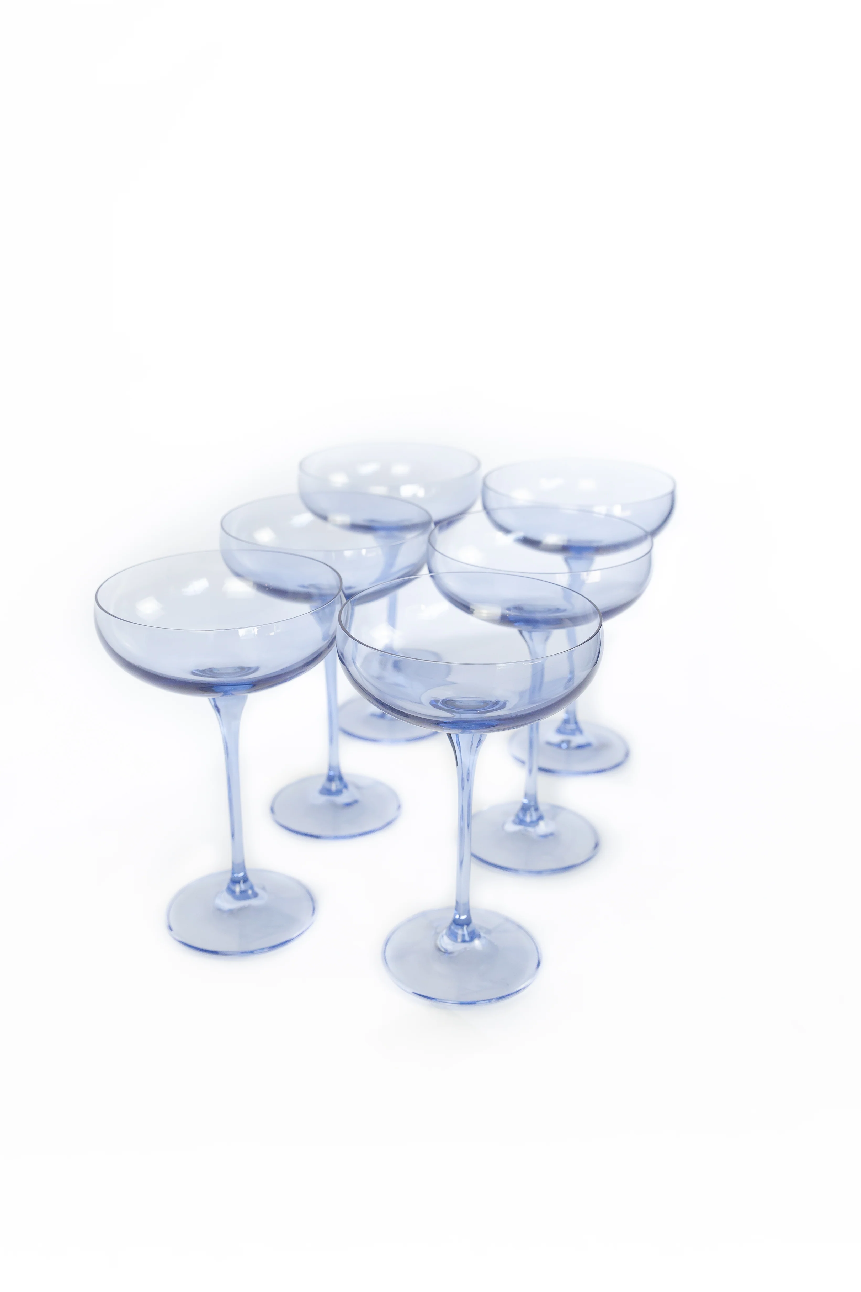 Estelle Colored Champagne Coupe Stemware - Set of 6 {Cobalt Blue} - Image 5