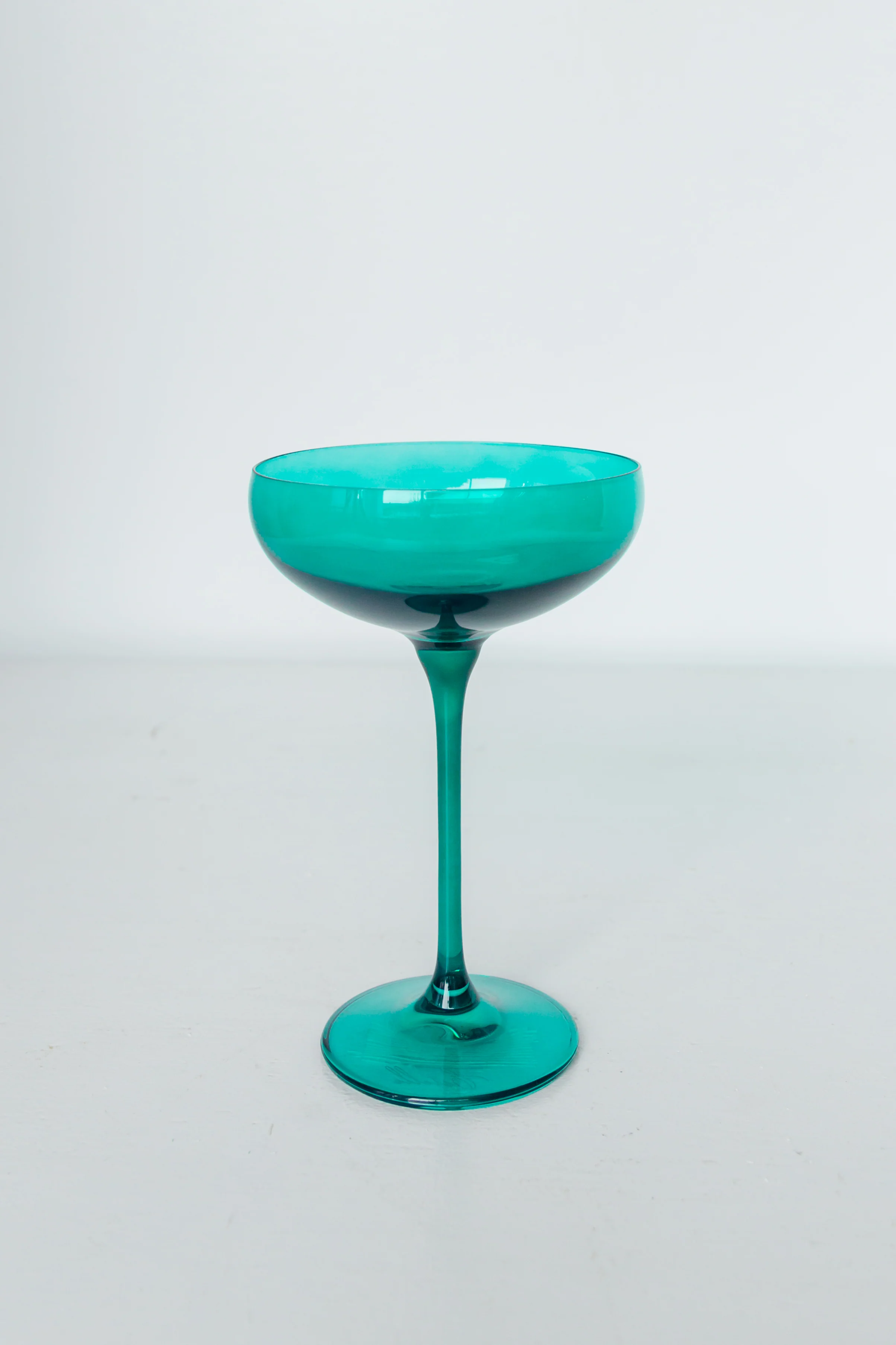 Estelle Colored Champagne Coupe Stemware - Set of 6 {Emerald Green} - Image 4