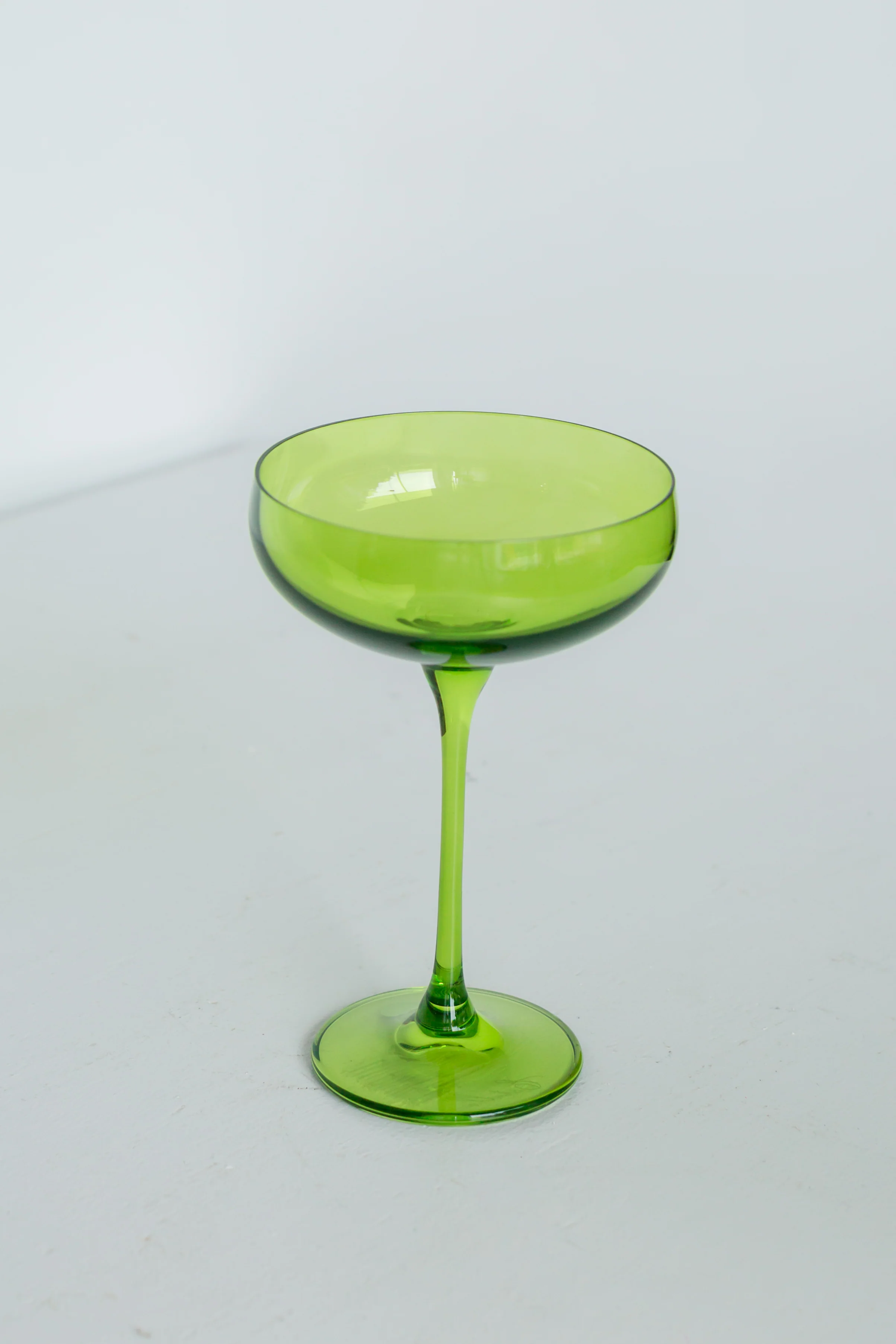 Estelle Colored Champagne Coupe Stemware - Set of 6 {Forest Green} - Image 3