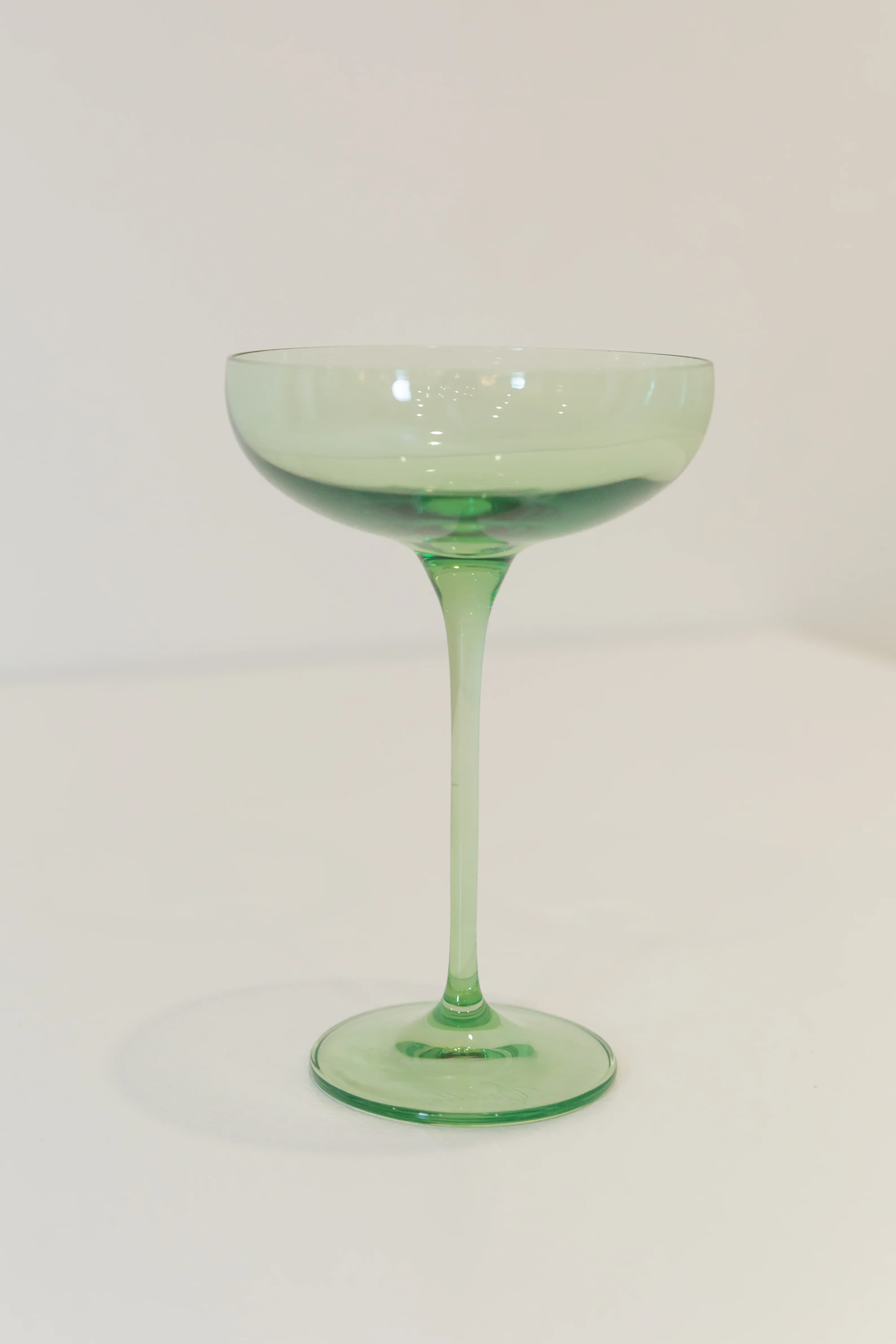 Estelle Colored Champagne Coupe Stemware - Set of 2 {Mint Green} - Image 4