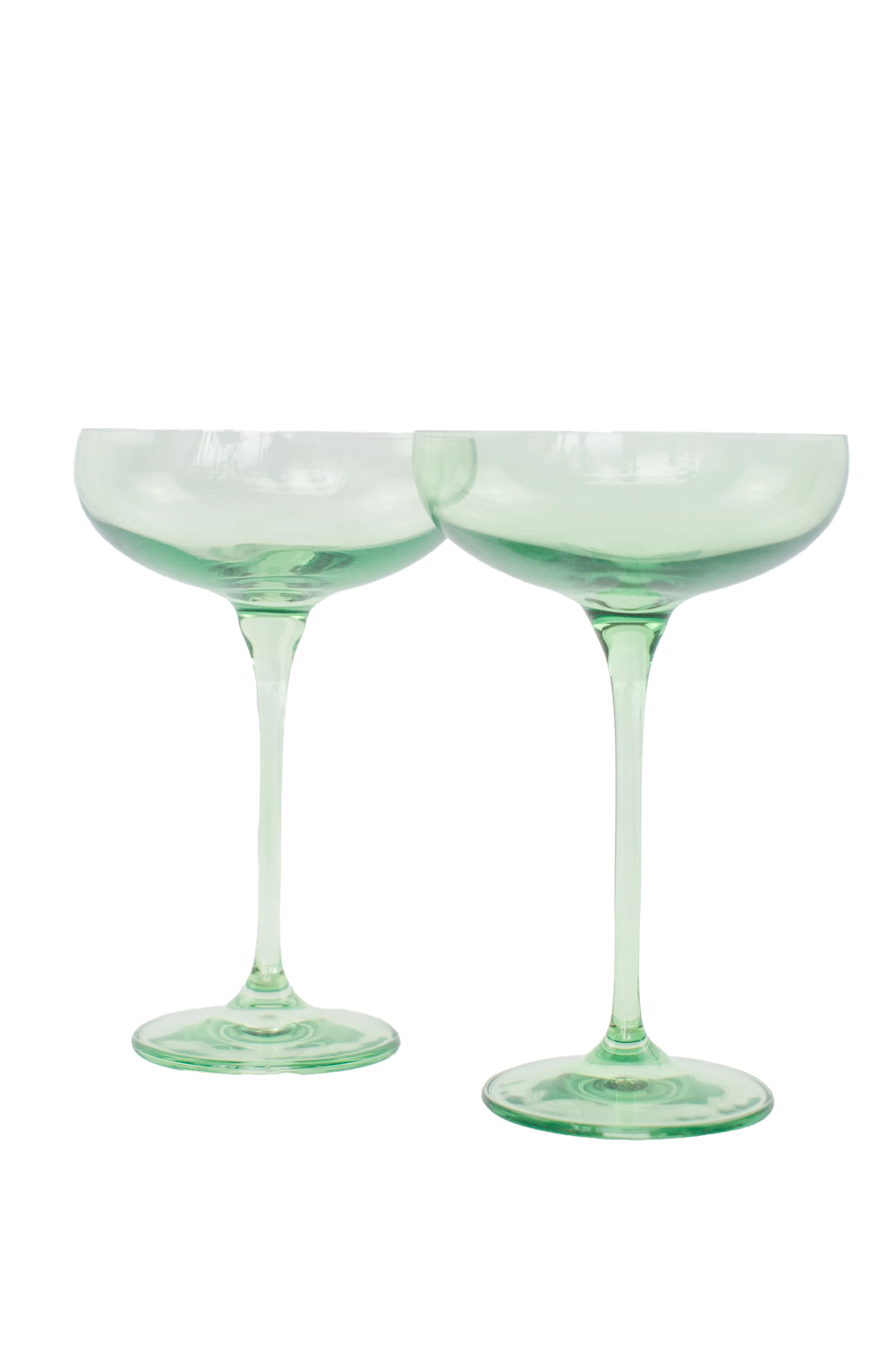 Estelle Colored Champagne Coupe Stemware - Set of 2 {Mint Green} - Image 5
