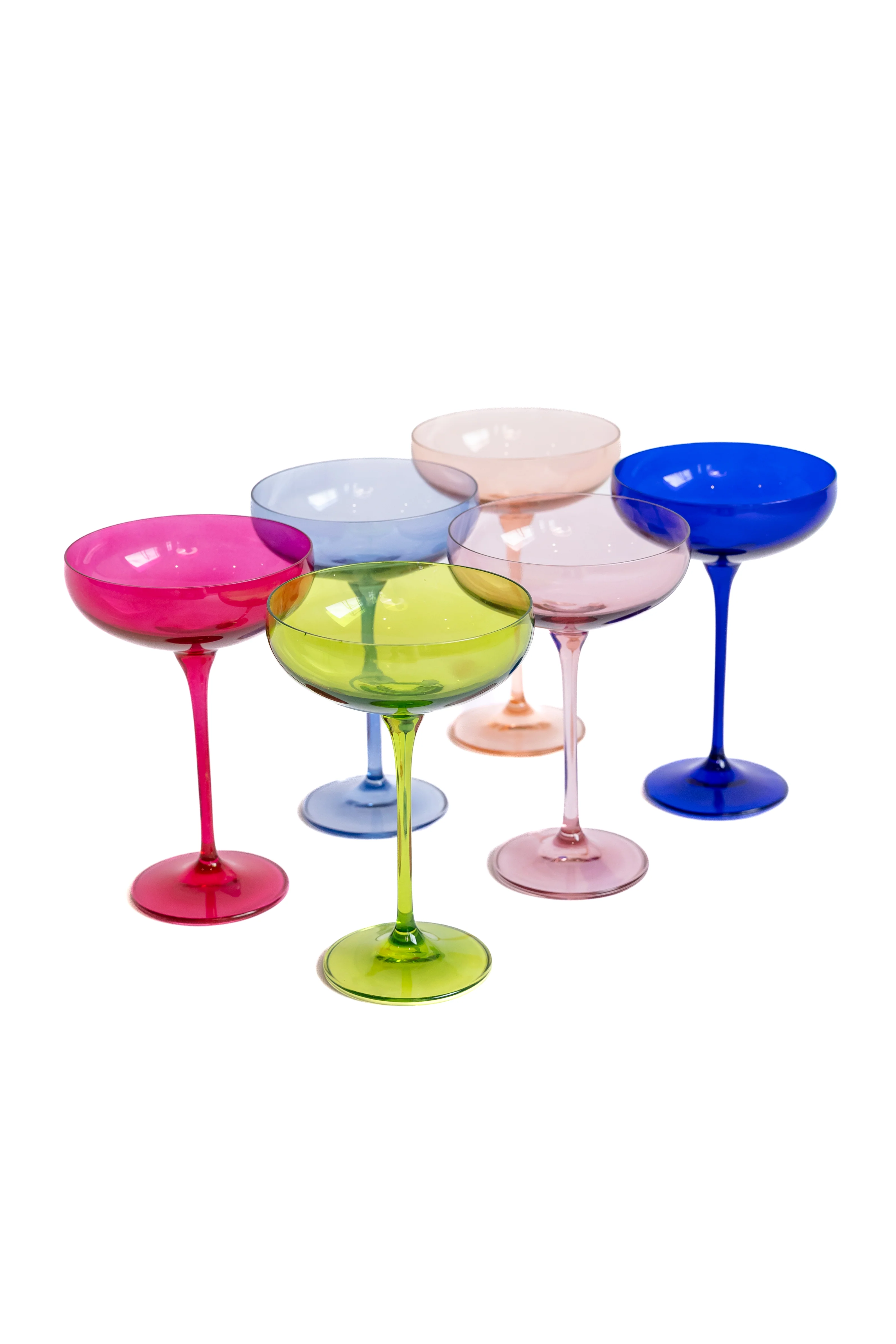 Estelle Colored Champagne Coupe Stemware - Set of 6 {Mixed Set} - Image 3