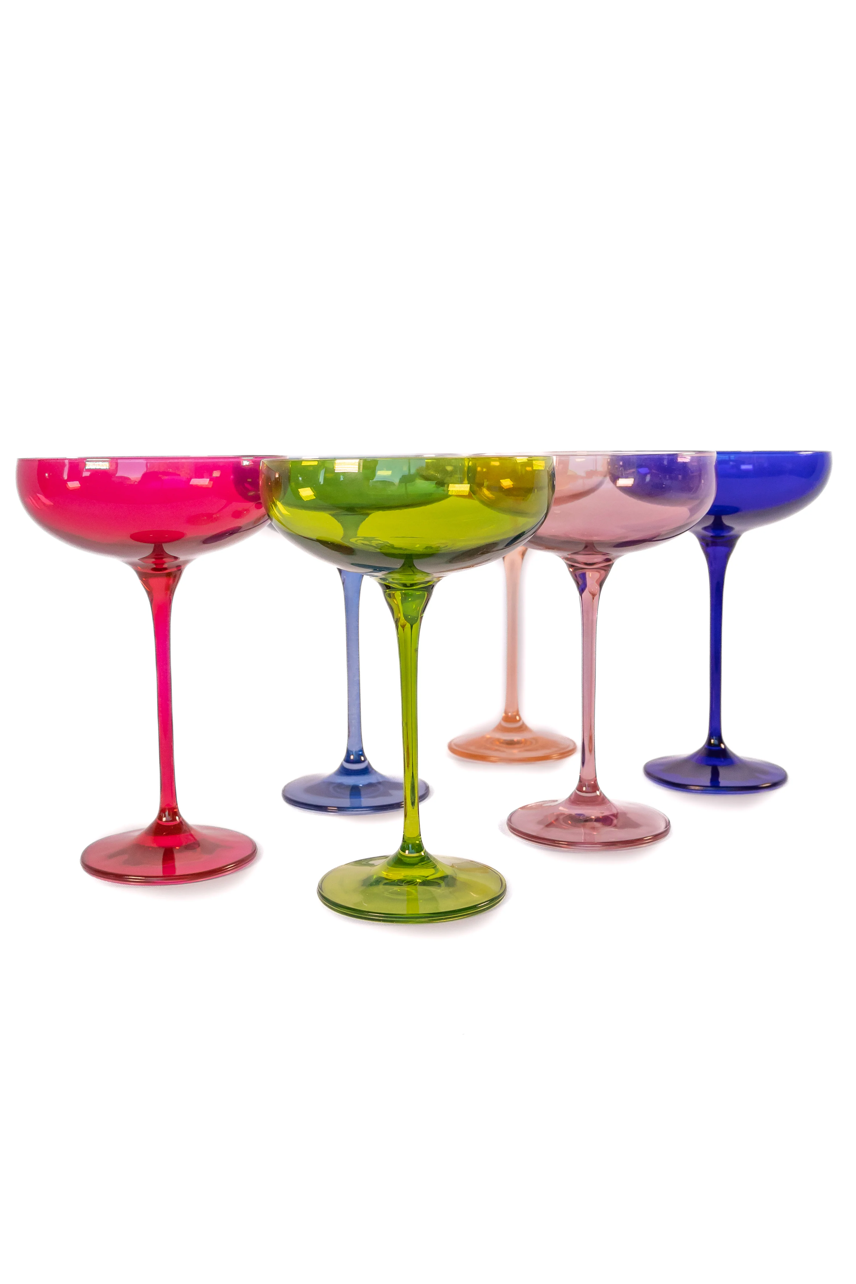 Estelle Colored Champagne Coupe Stemware - Set of 6 {Mixed Set} - Image 4