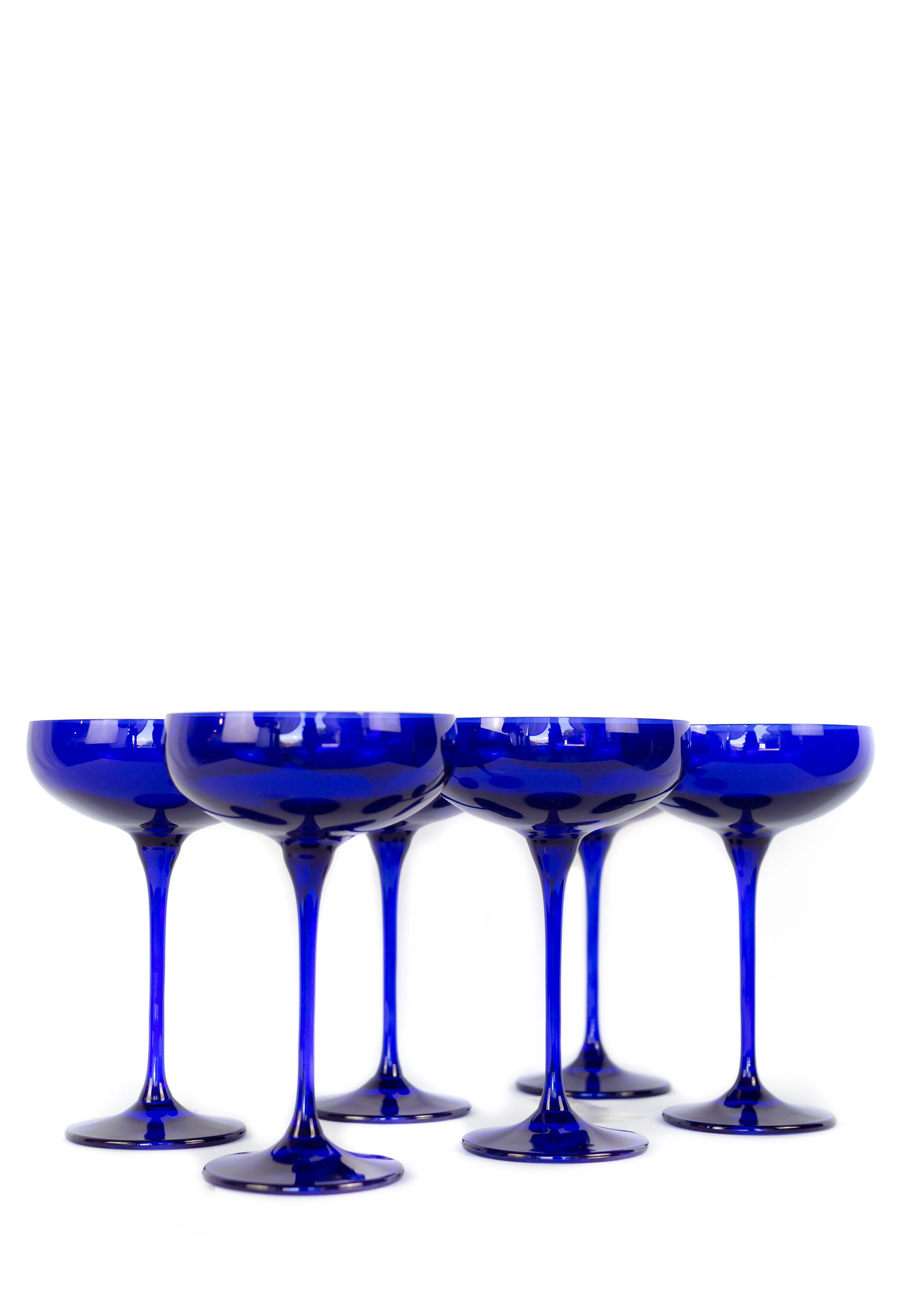 Estelle Colored Champagne Coupe Stemware - Set of 6 {Royal Blue} - Image 9