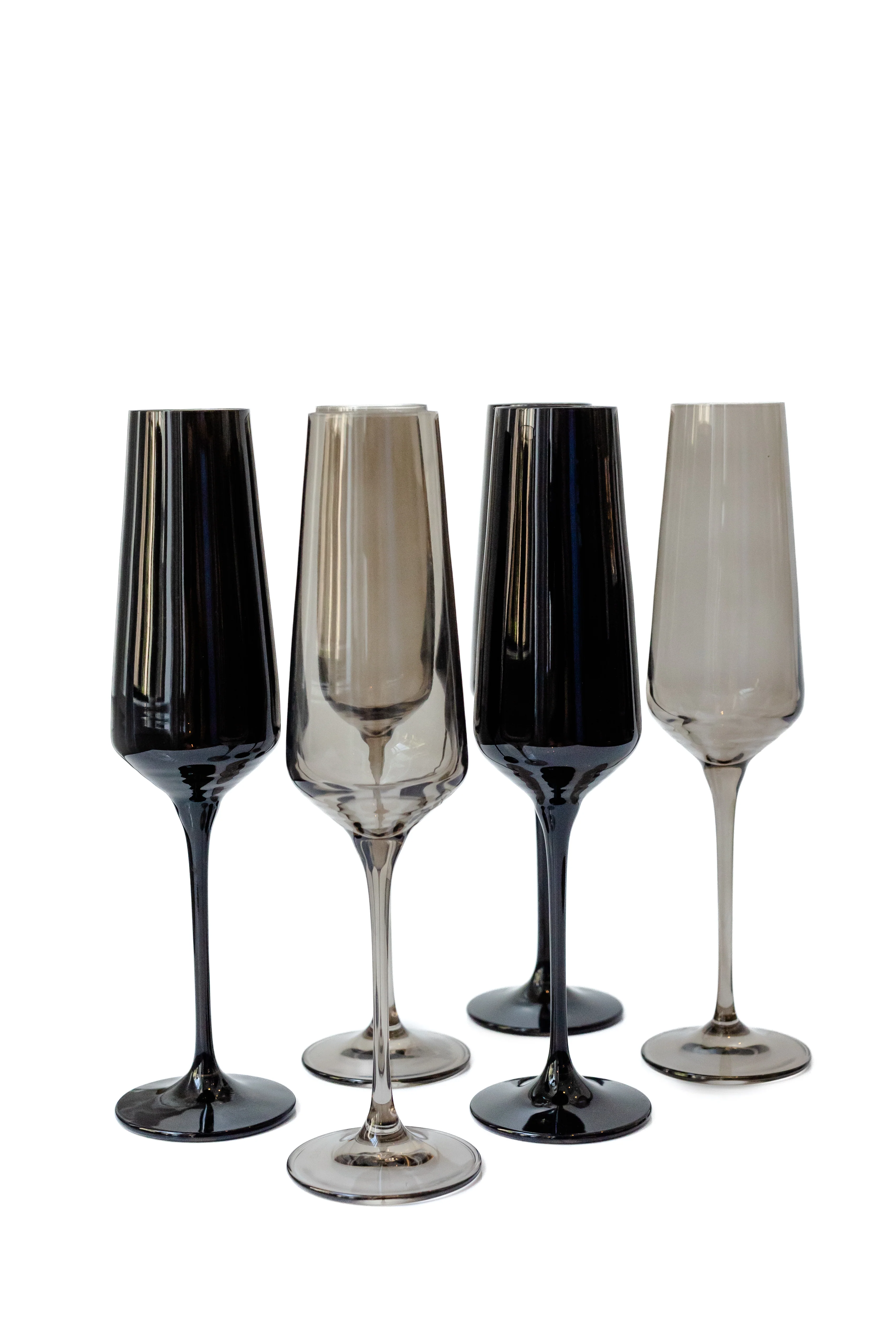 Estelle Colored Champagne Flute - Set of 6 {Smoke Mixed Set} - Image 3