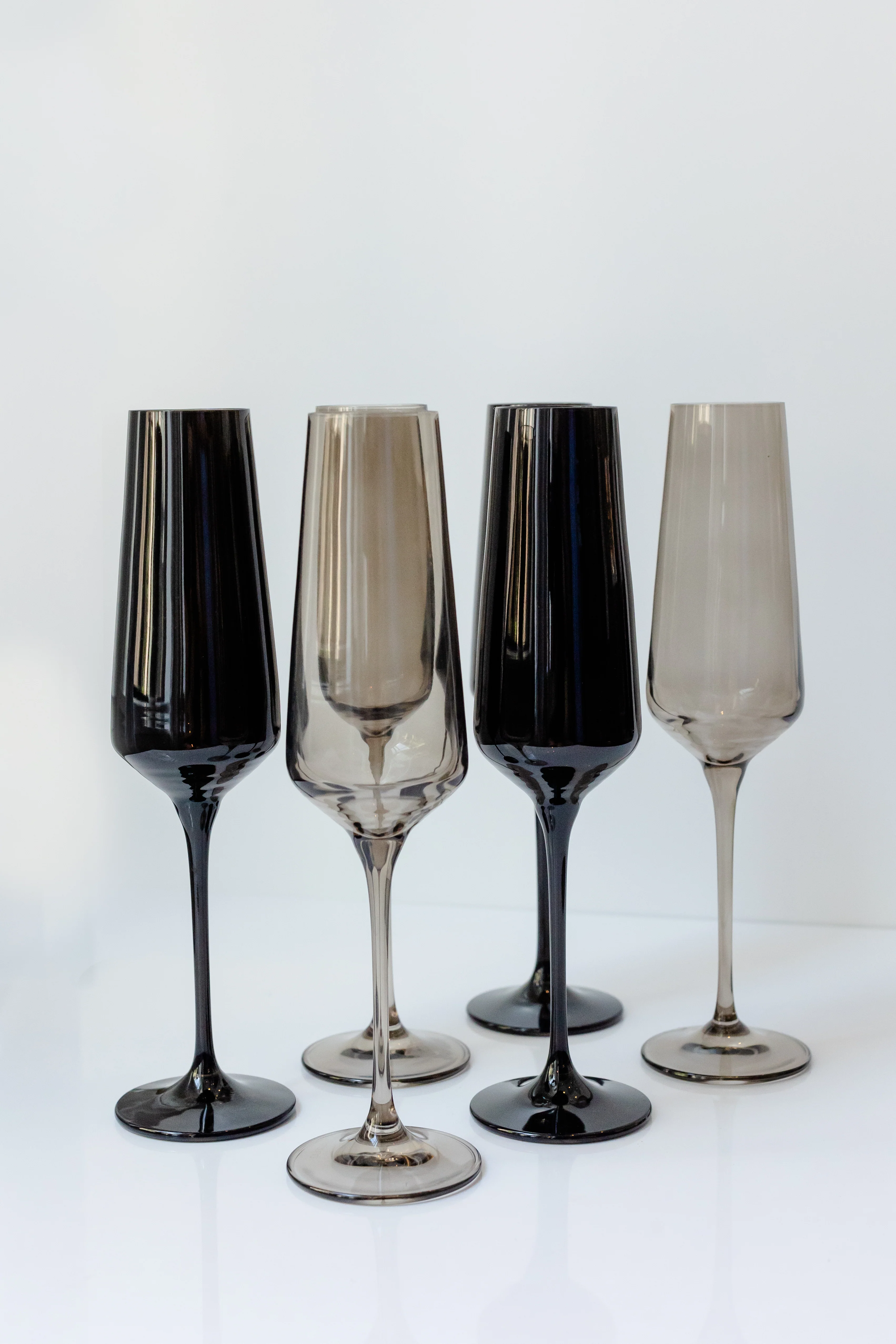 Estelle Colored Champagne Flute - Set of 6 {Smoke Mixed Set} - Image 4