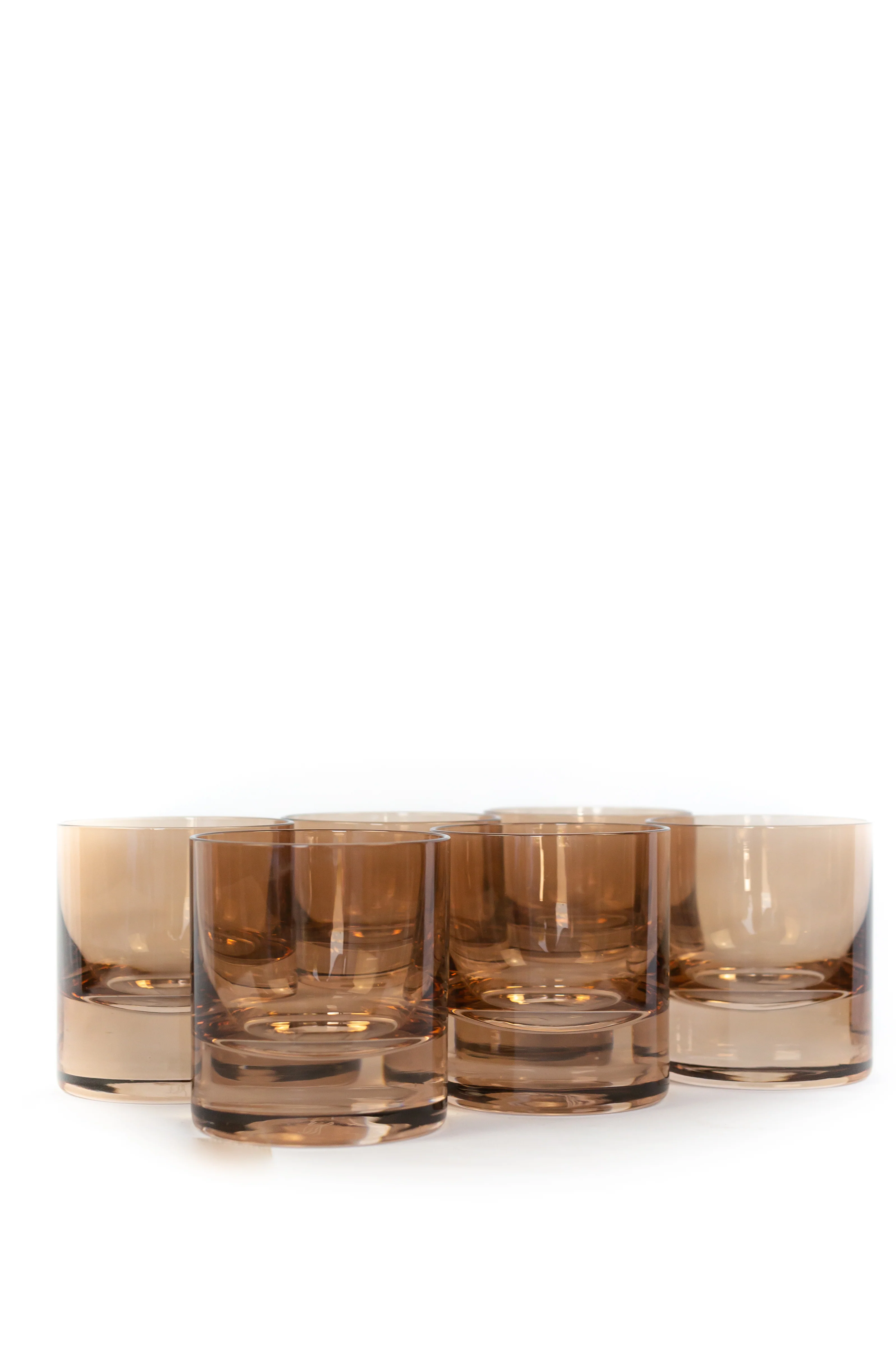 Estelle Colored Rocks Glass - Set of 6 {Mocha Mousse (Our Amber Smoke)} - Image 3