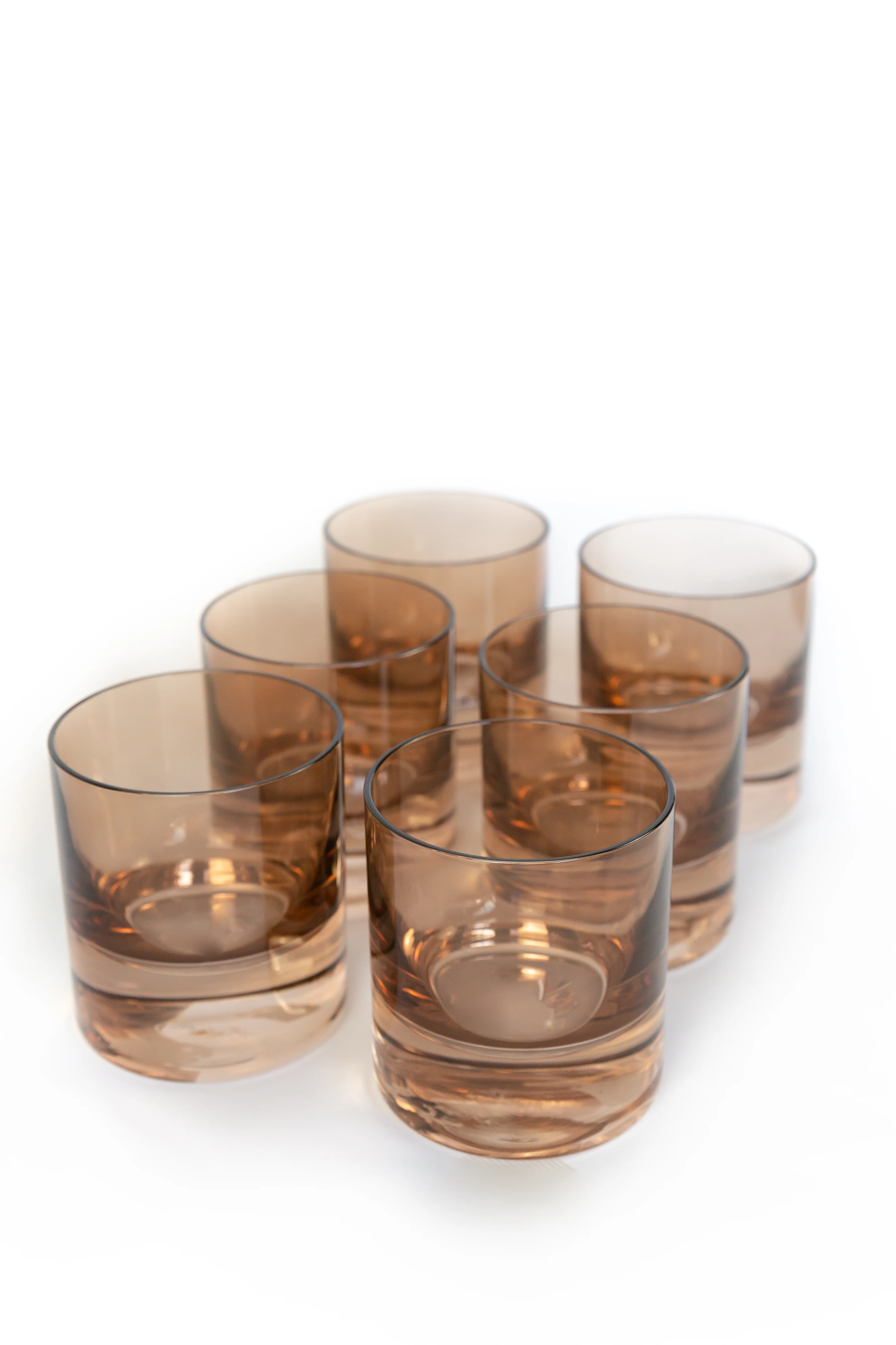 Estelle Colored Rocks Glass - Set of 6 {Mocha Mousse (Our Amber Smoke)} - Image 6