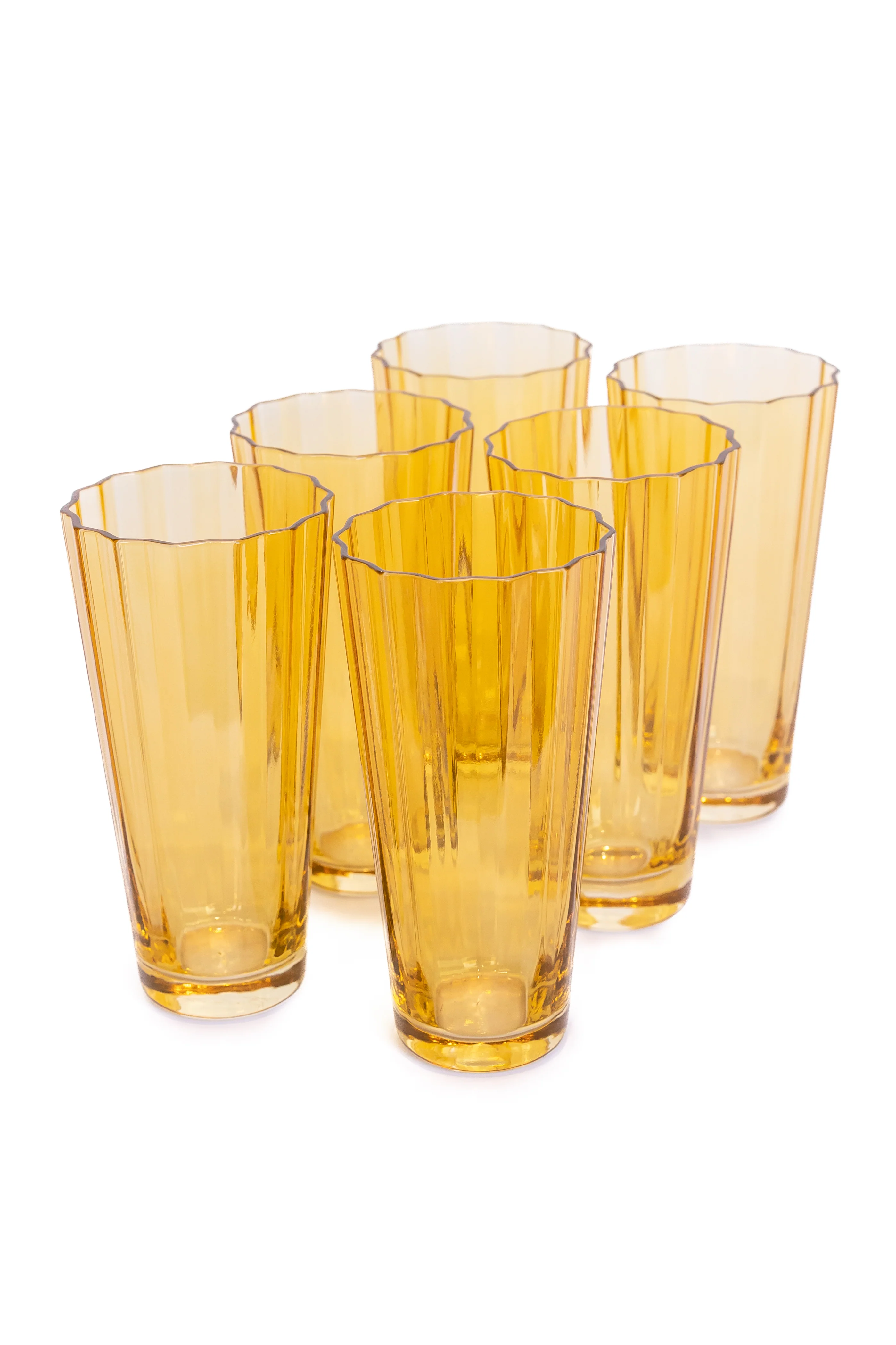 Estelle Colored Sunday High Balls - Set of 6 {Yellow} - Image 6