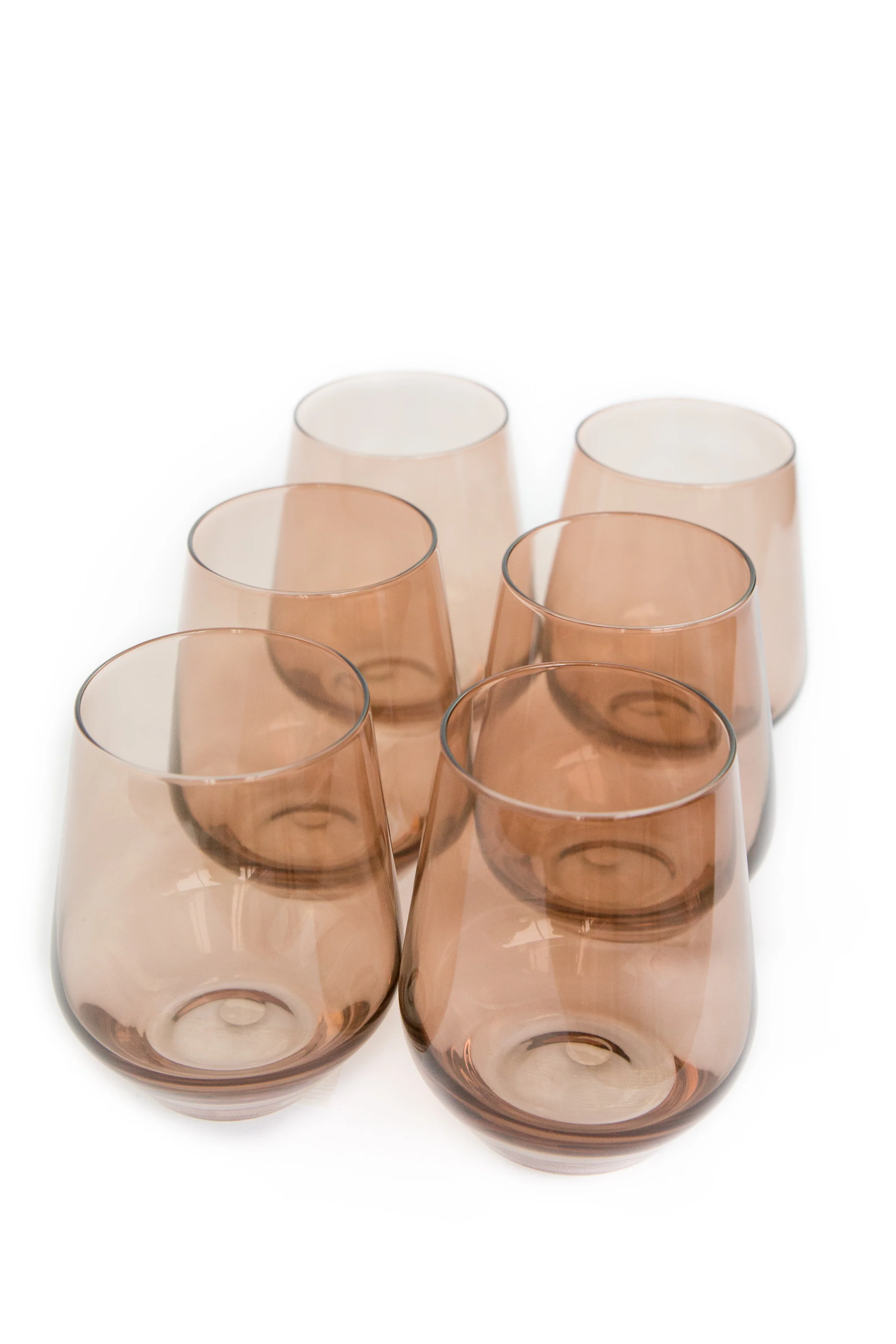 Estelle Colored Wine Stemless - Set of 6 {Mocha Mousse (Our Amber Smoke)} - Image 12
