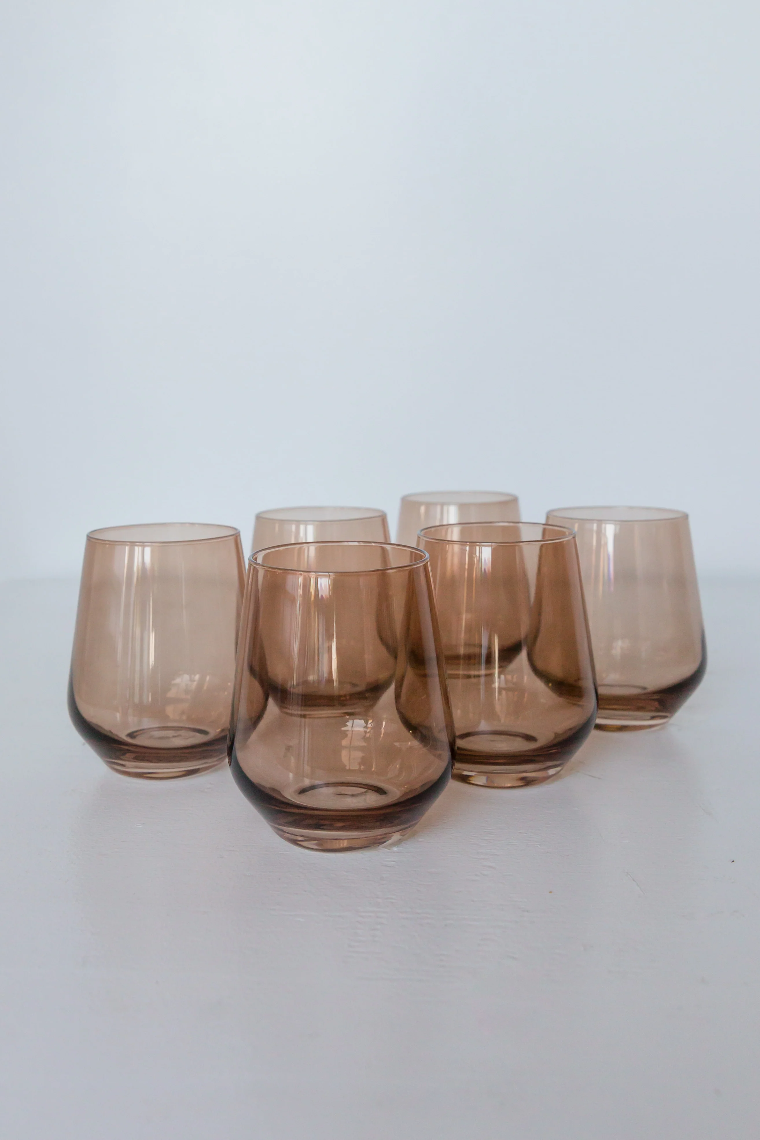 Estelle Colored Wine Stemless - Set of 6 {Mocha Mousse (Our Amber Smoke)} - Image 6