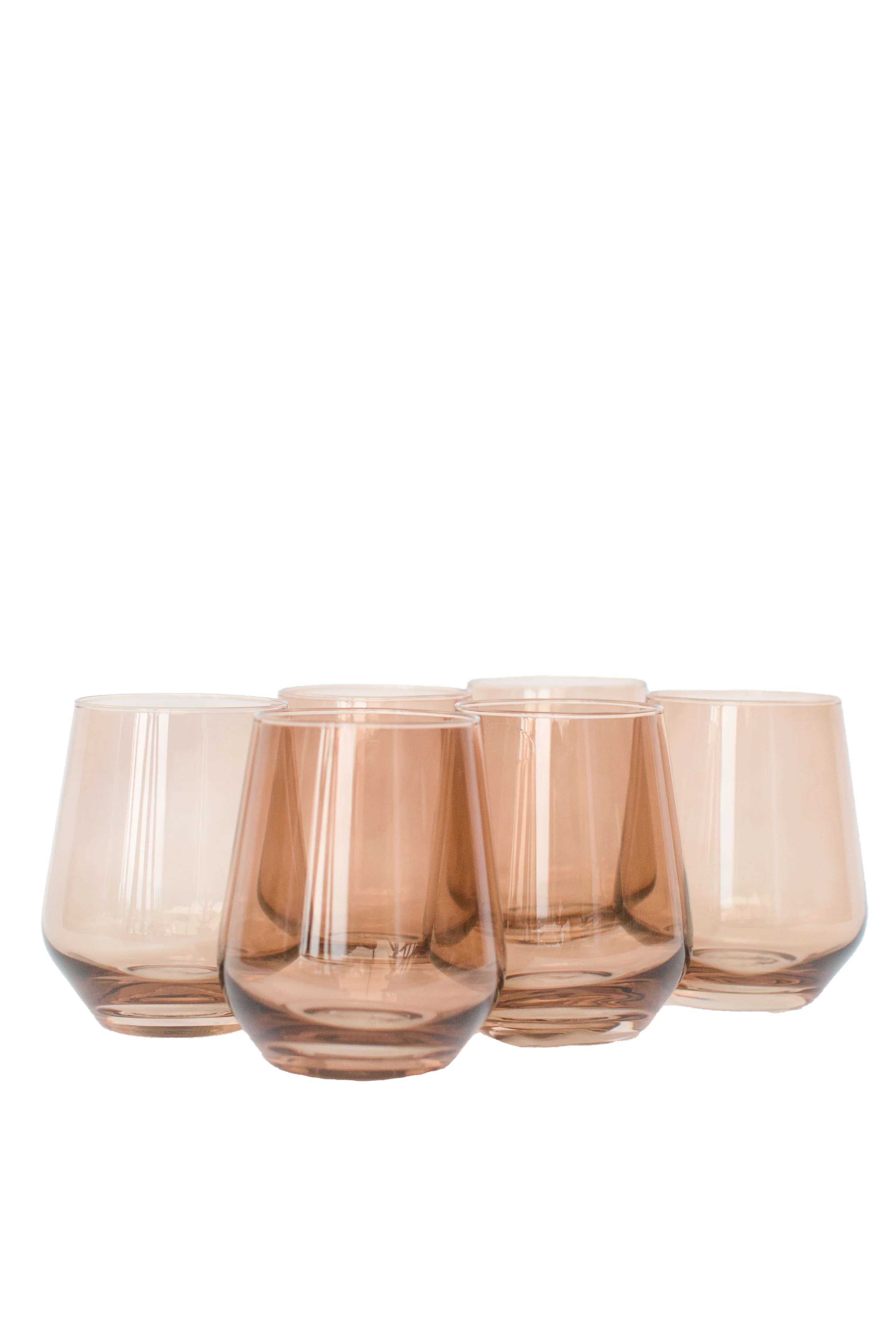 Estelle Colored Wine Stemless - Set of 6 {Mocha Mousse (Our Amber Smoke)} - Image 9