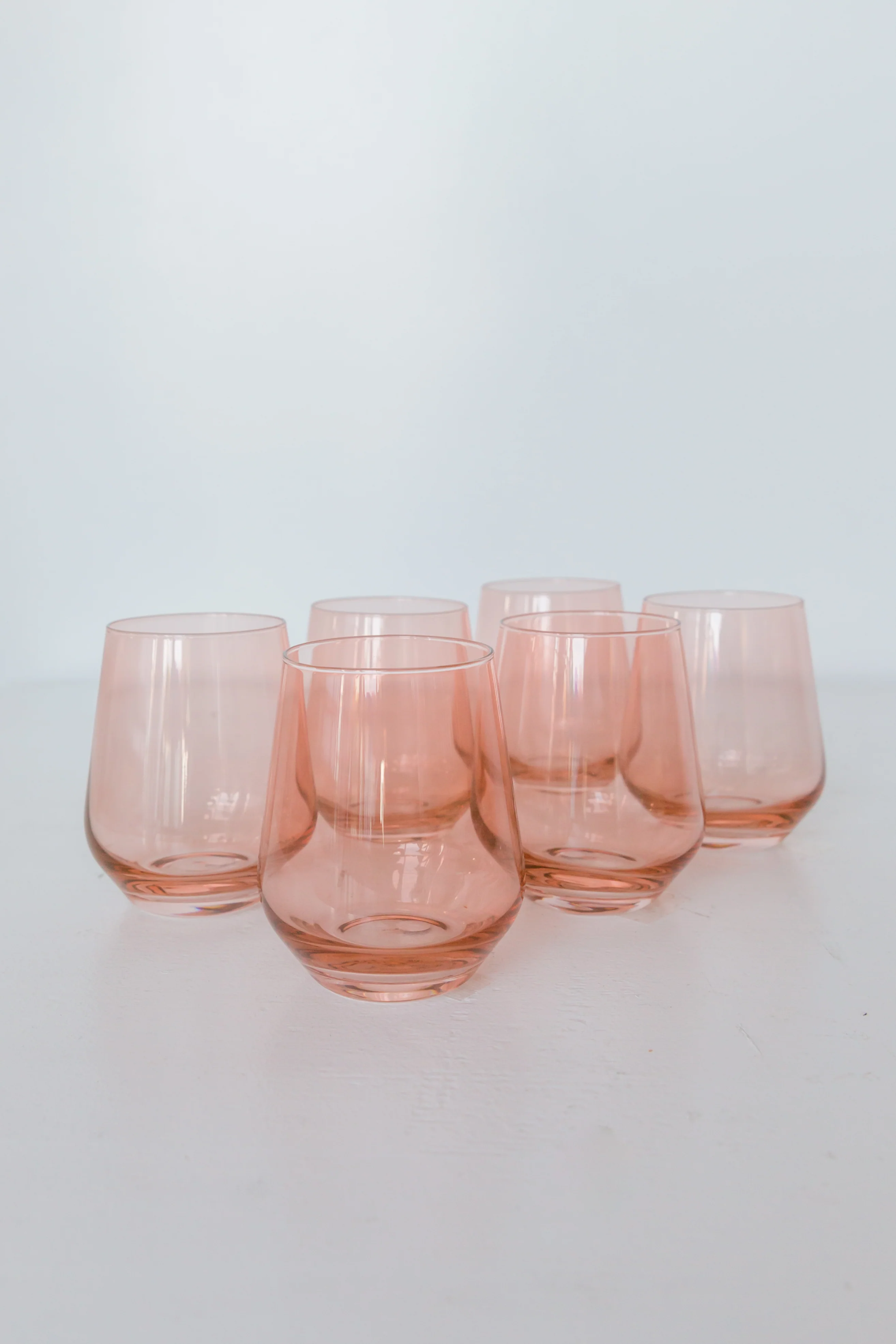 Estelle Colored Wine Stemless - Set of 6 {Blush Pink} - Image 4