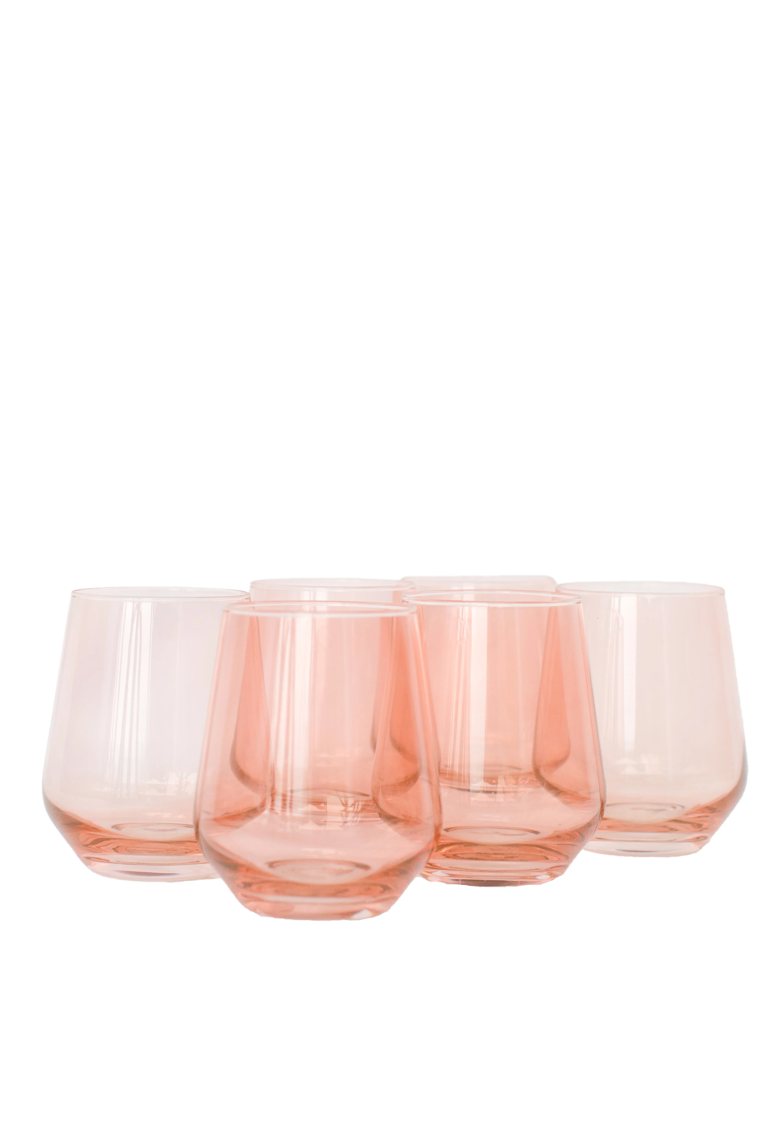 Estelle Colored Wine Stemless - Set of 6 {Blush Pink} - Image 9