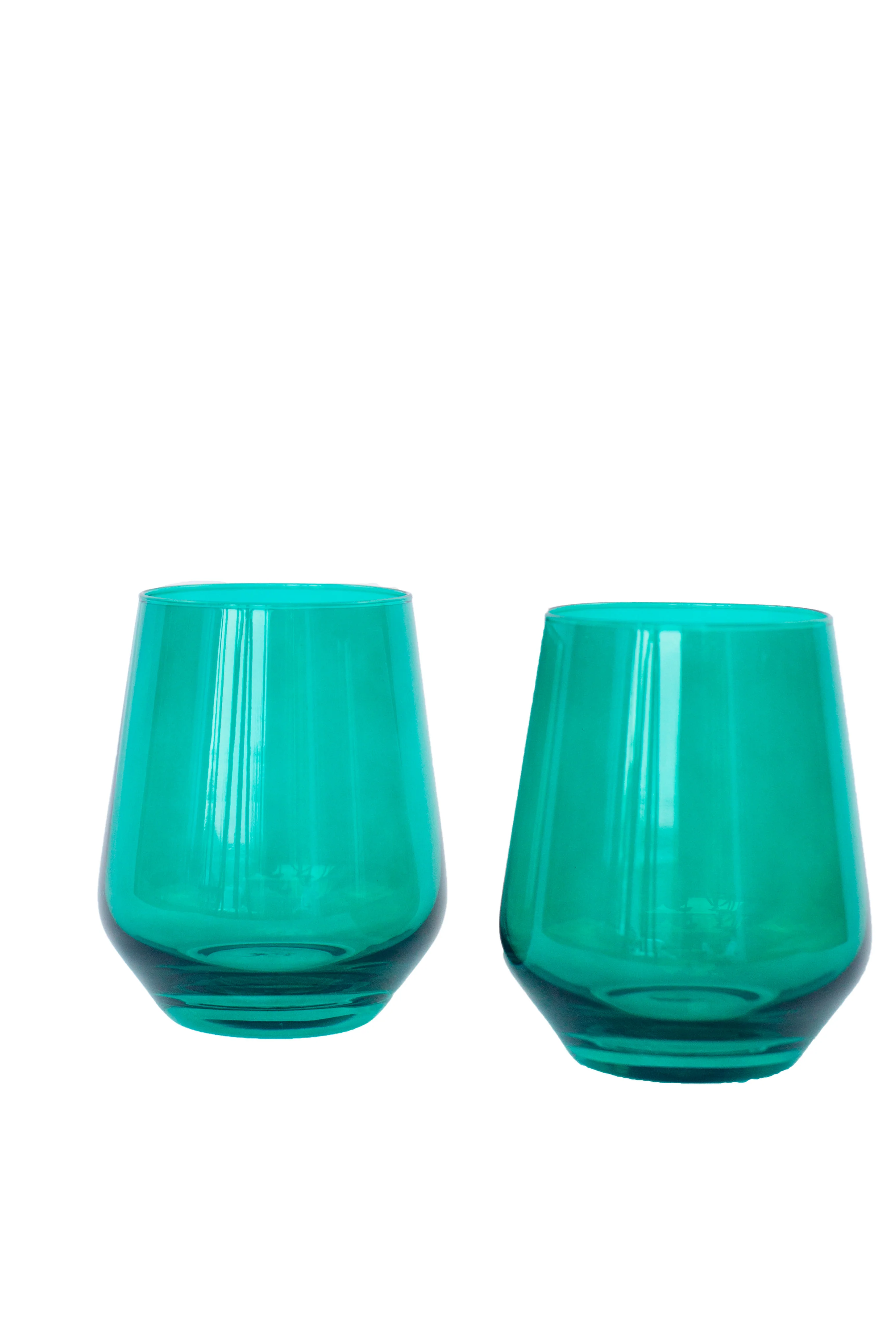 Estelle Colored Wine Stemless - Set of 6 {Emerald Green} - Image 12