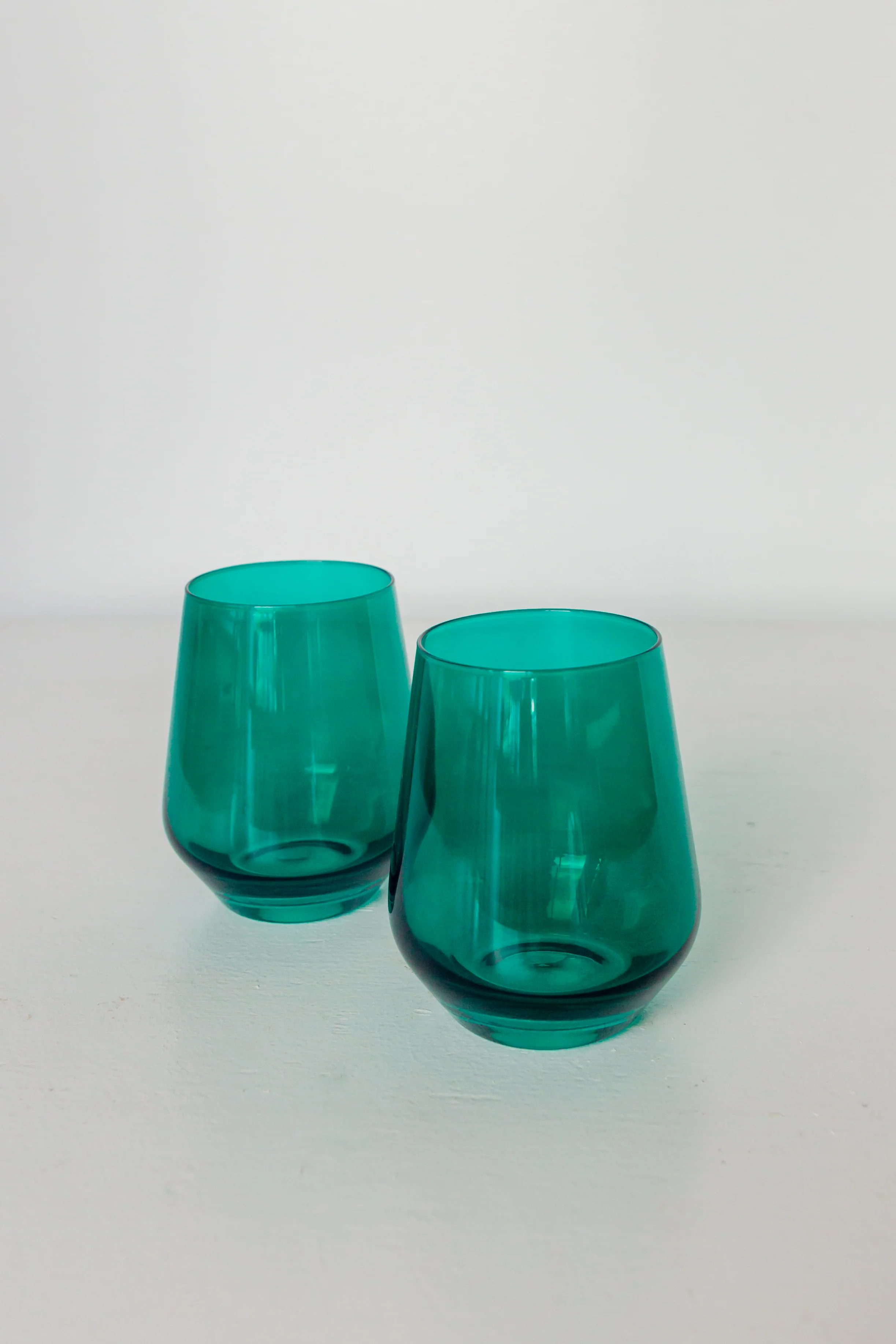 Estelle Colored Wine Stemless - Set of 6 {Emerald Green} - Image 3