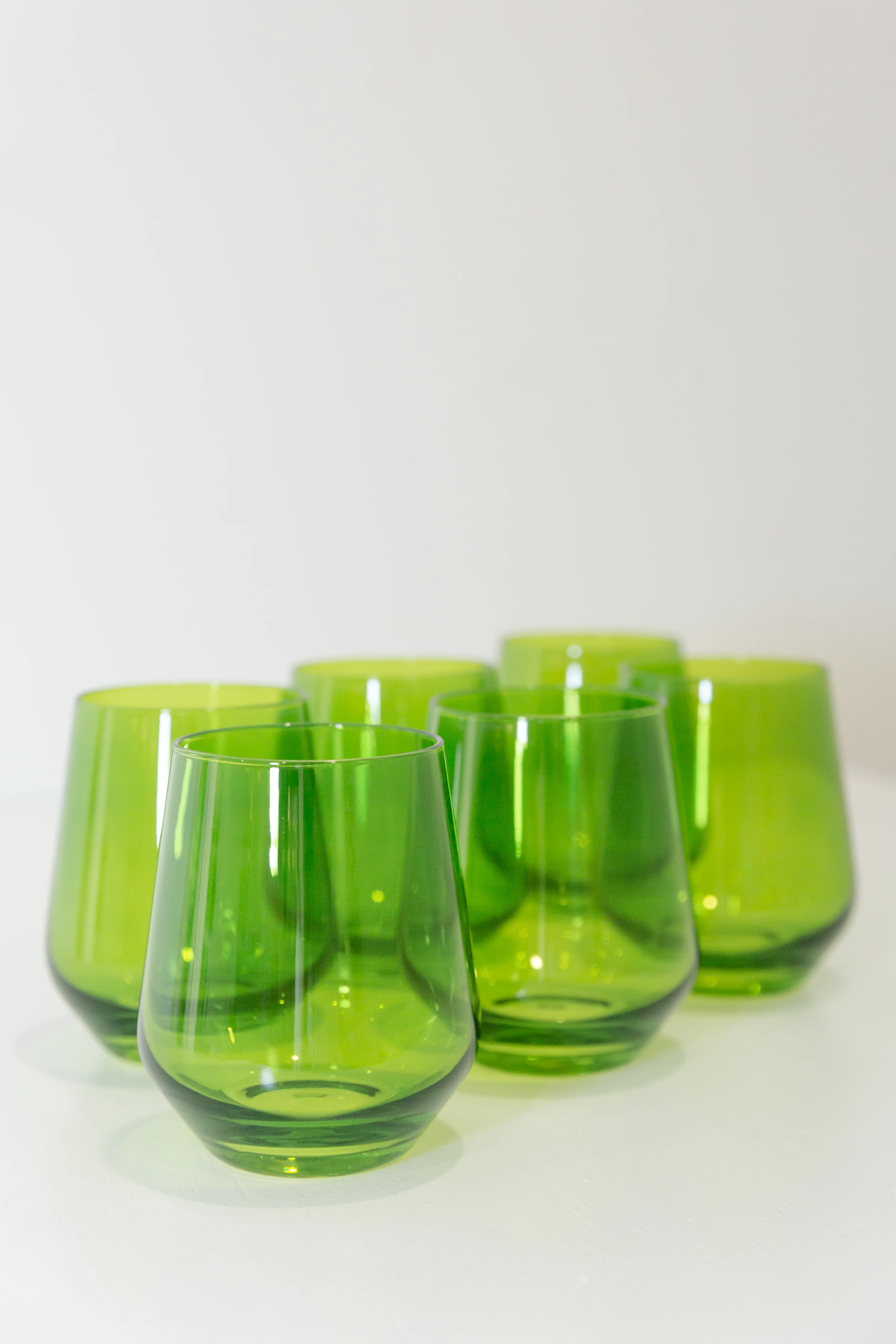Estelle Colored Wine Stemless - Set of 6 {Forest Green} - Image 3