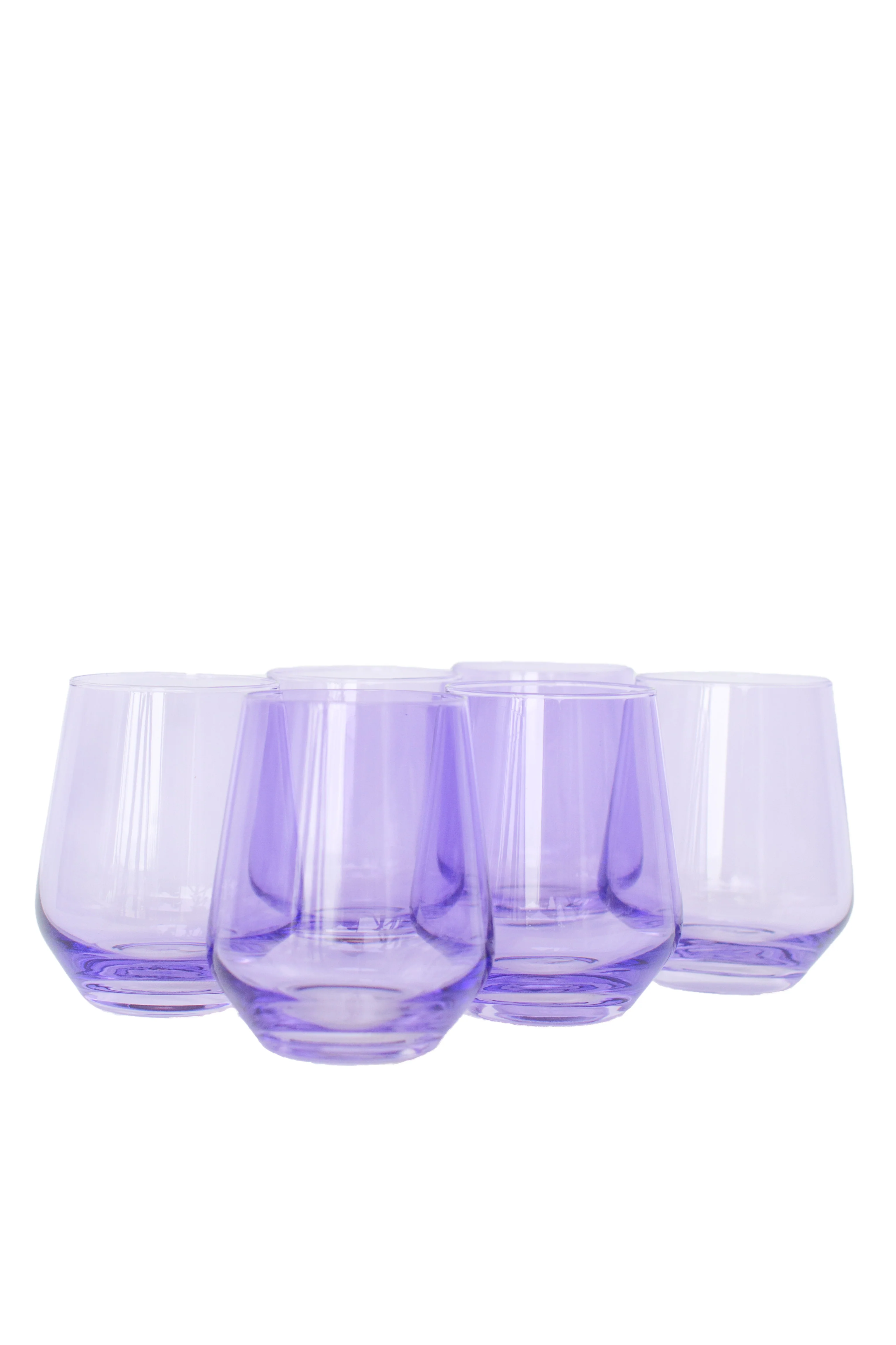 Estelle Colored Wine Stemless - Set of 6 {Lavender} - Image 10