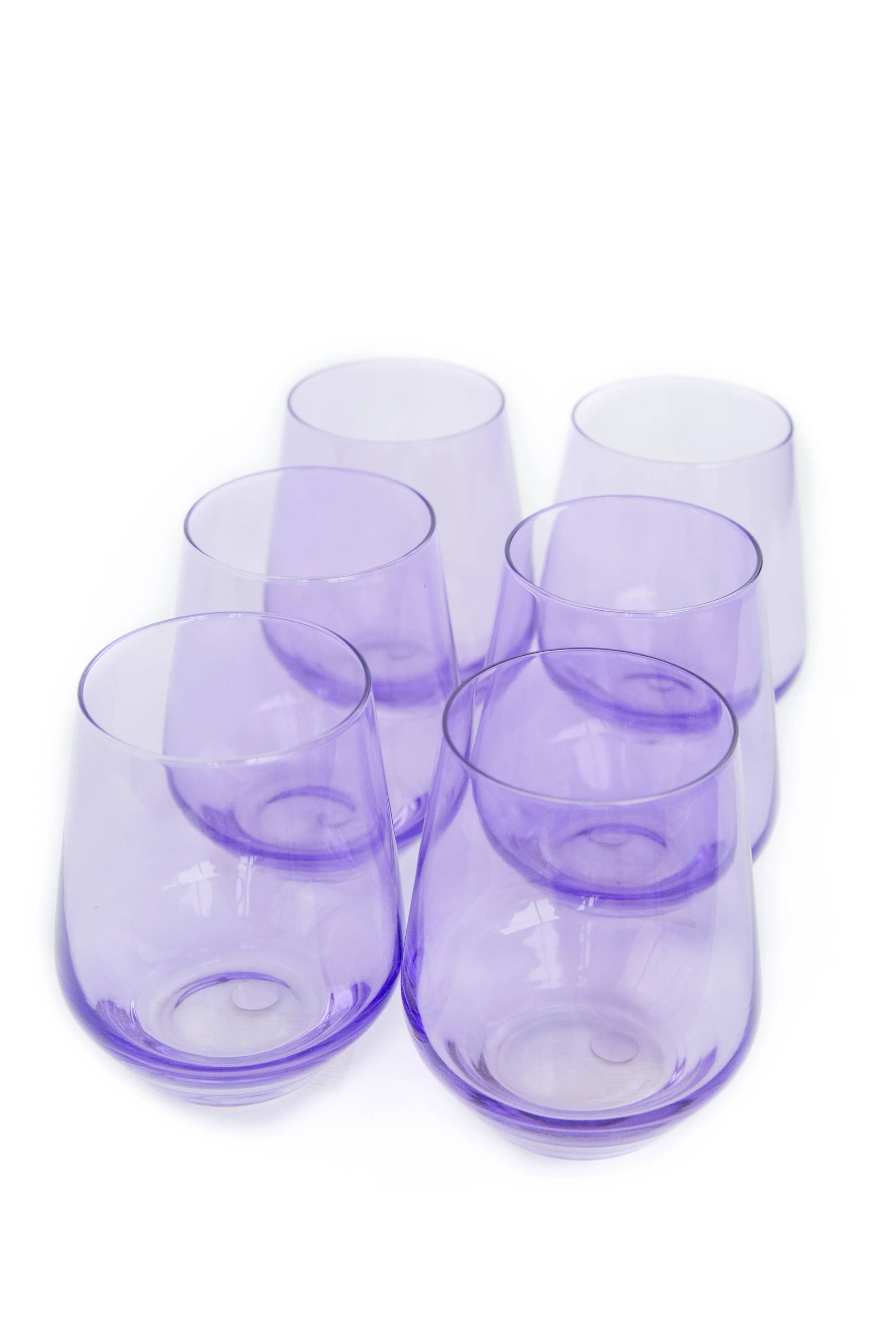Estelle Colored Wine Stemless - Set of 6 {Lavender} - Image 7