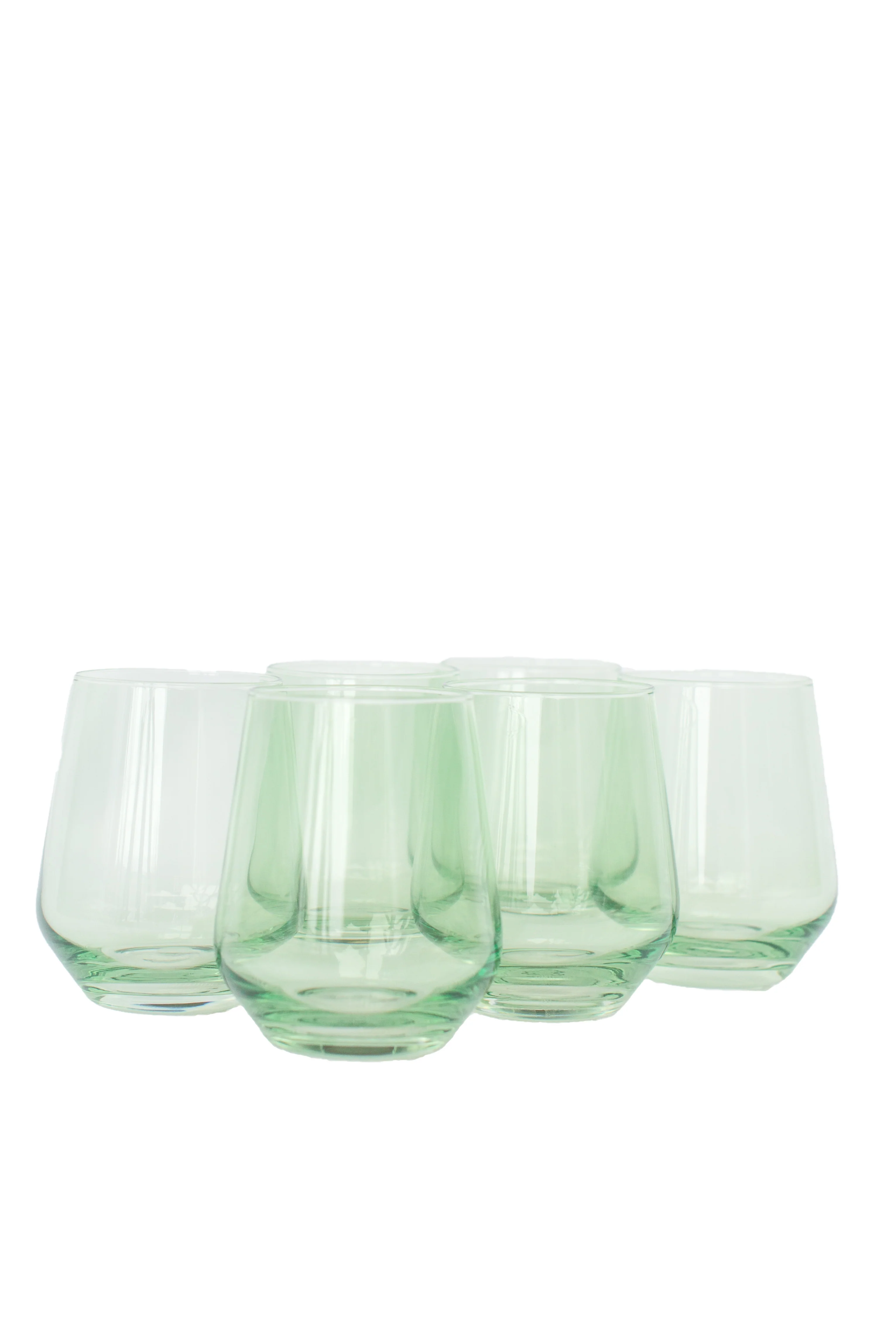 Estelle Colored Wine Stemless - Set of 6 {Mint Green} - Image 10