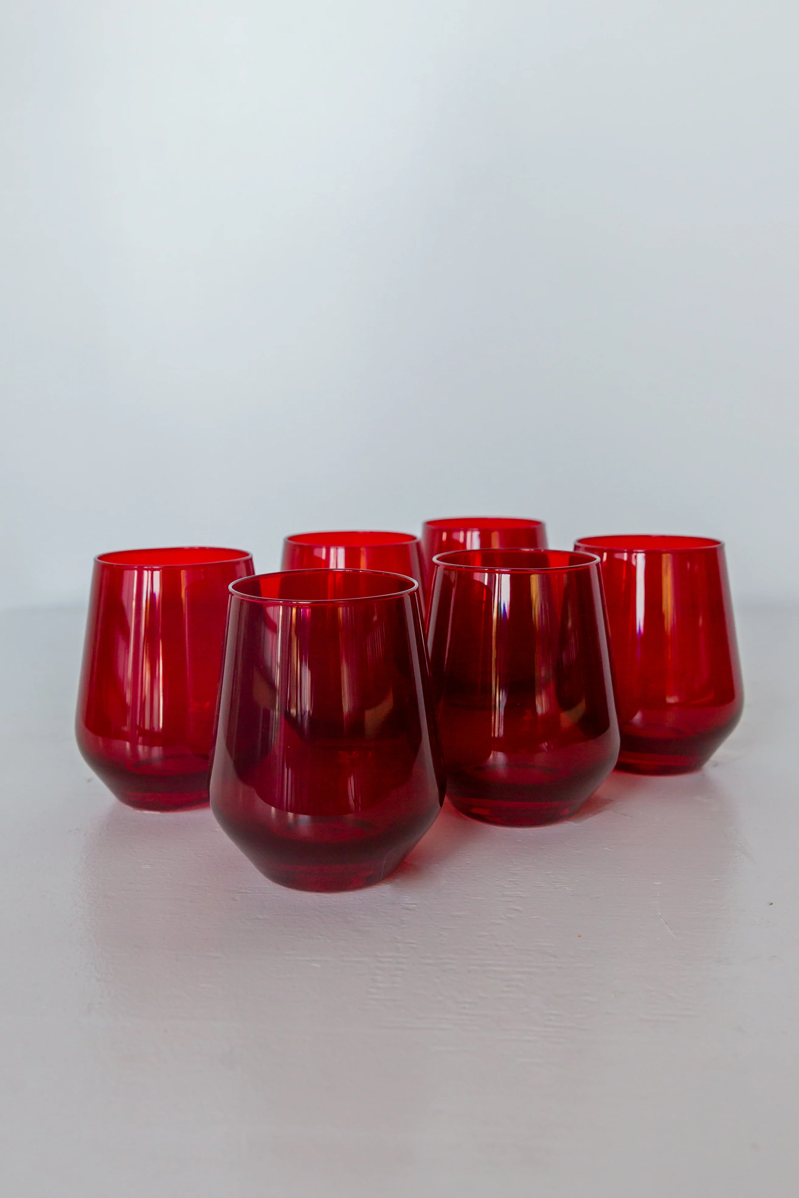 Estelle Colored Wine Stemless - Set of 6 {Red} - Image 5