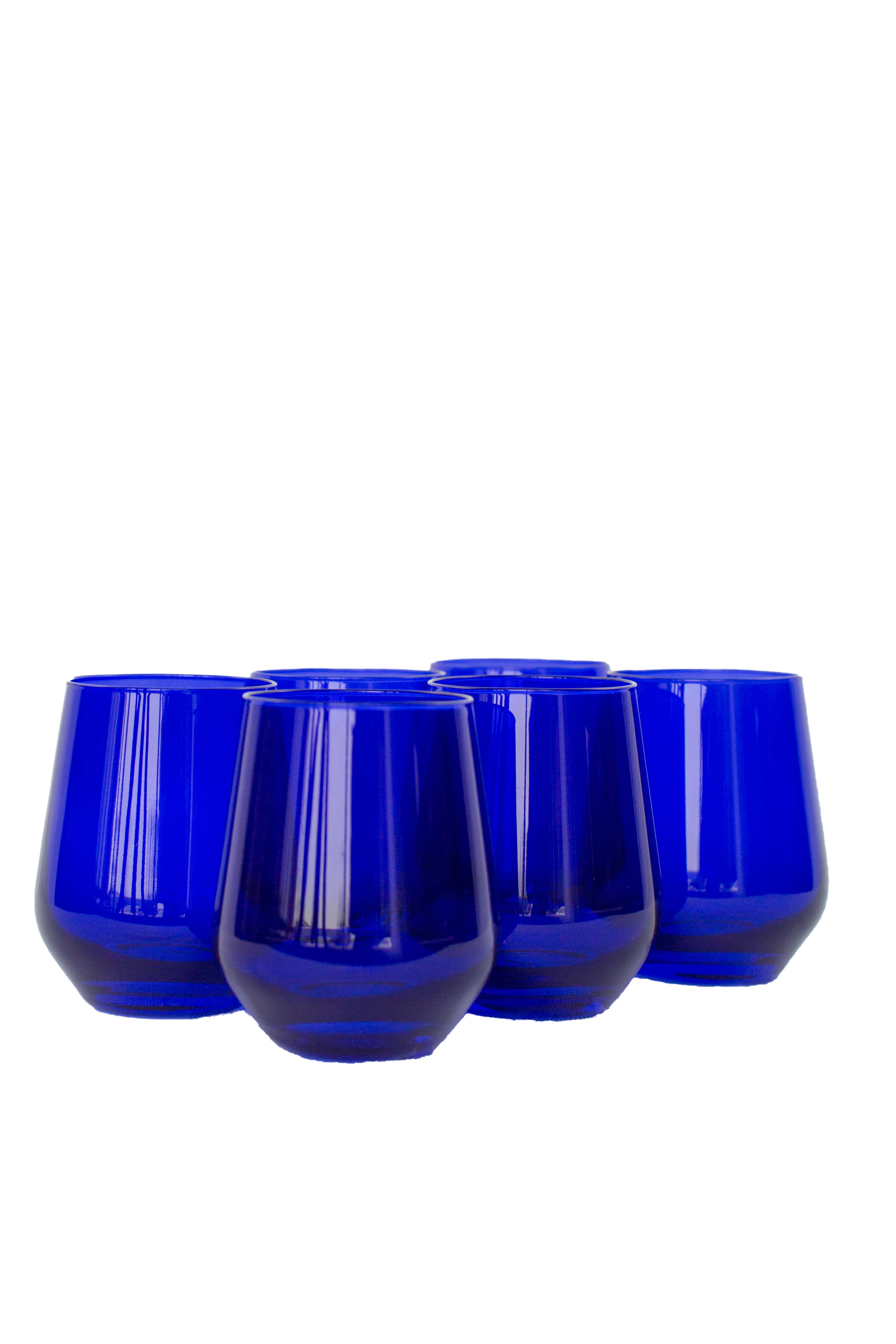 Estelle Colored Wine Stemless - Set of 6 {Royal Blue} - Image 10