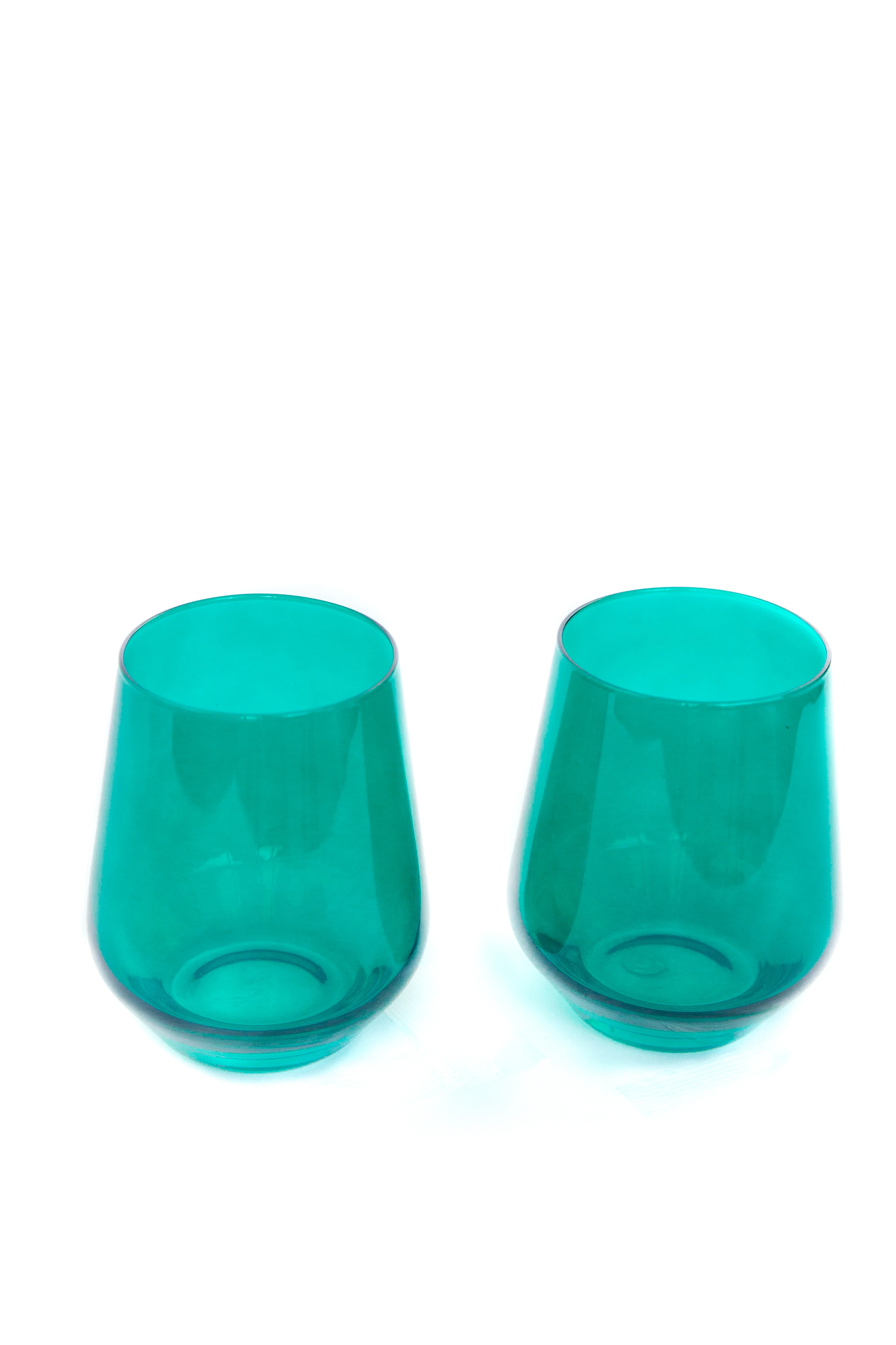 Estelle Colored Wine Stemless - Set of 2 {Emerald Green} - Image 7