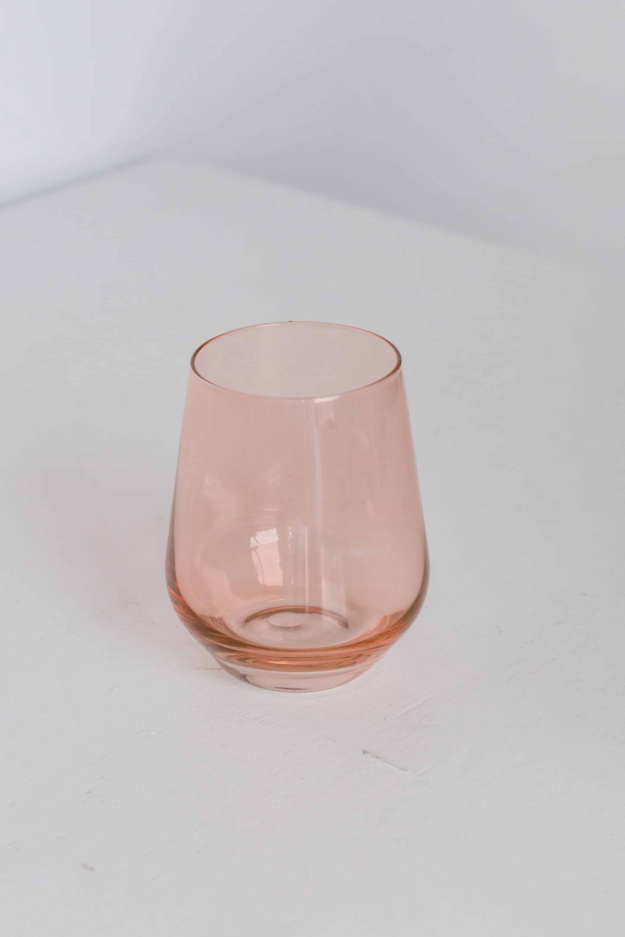 Estelle Colored Wine Stemless - Set of 2- Peach Fuzz {Our Coral Peach Pink} - Image 4