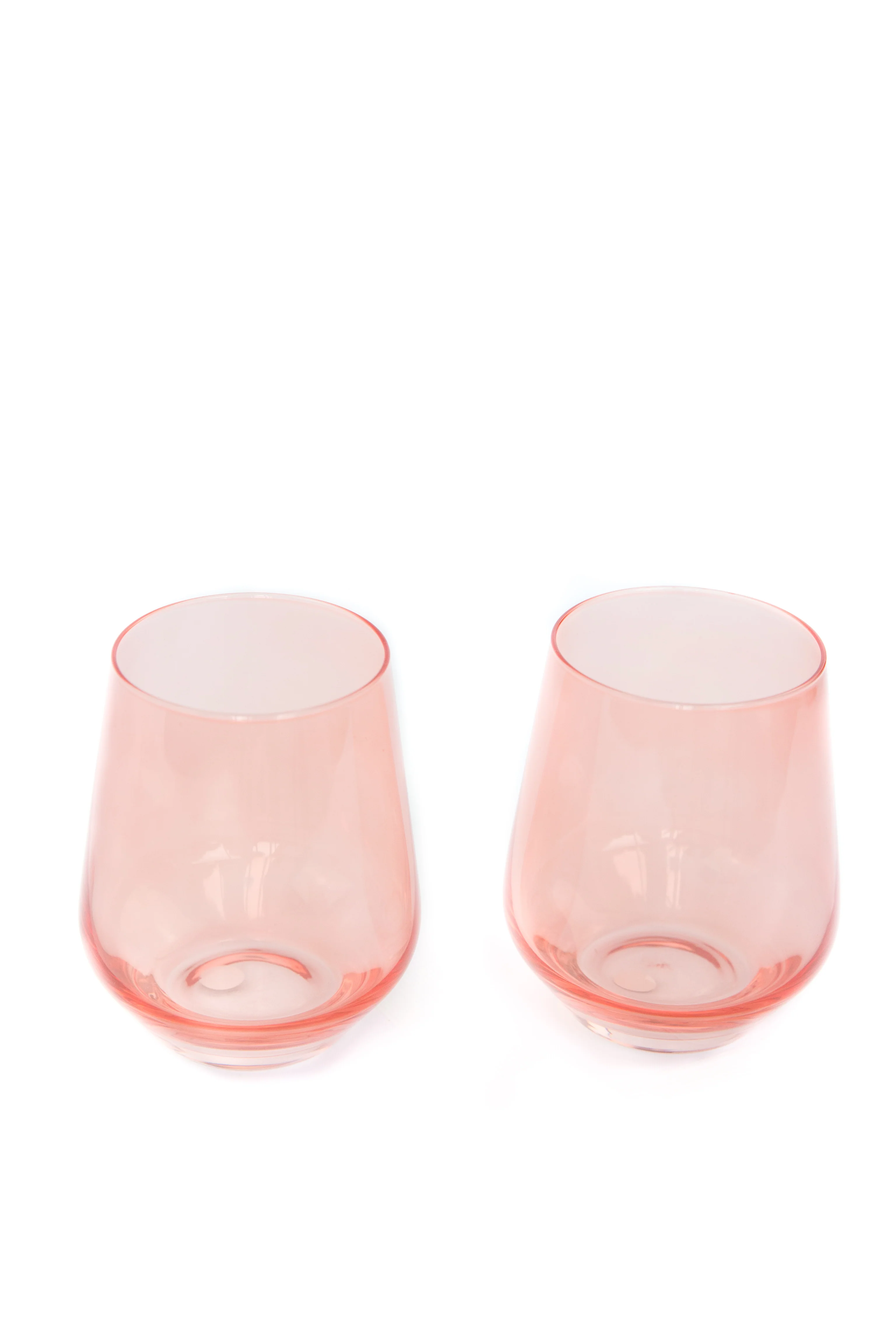 Estelle Colored Wine Stemless - Set of 2- Peach Fuzz {Our Coral Peach Pink} - Image 7