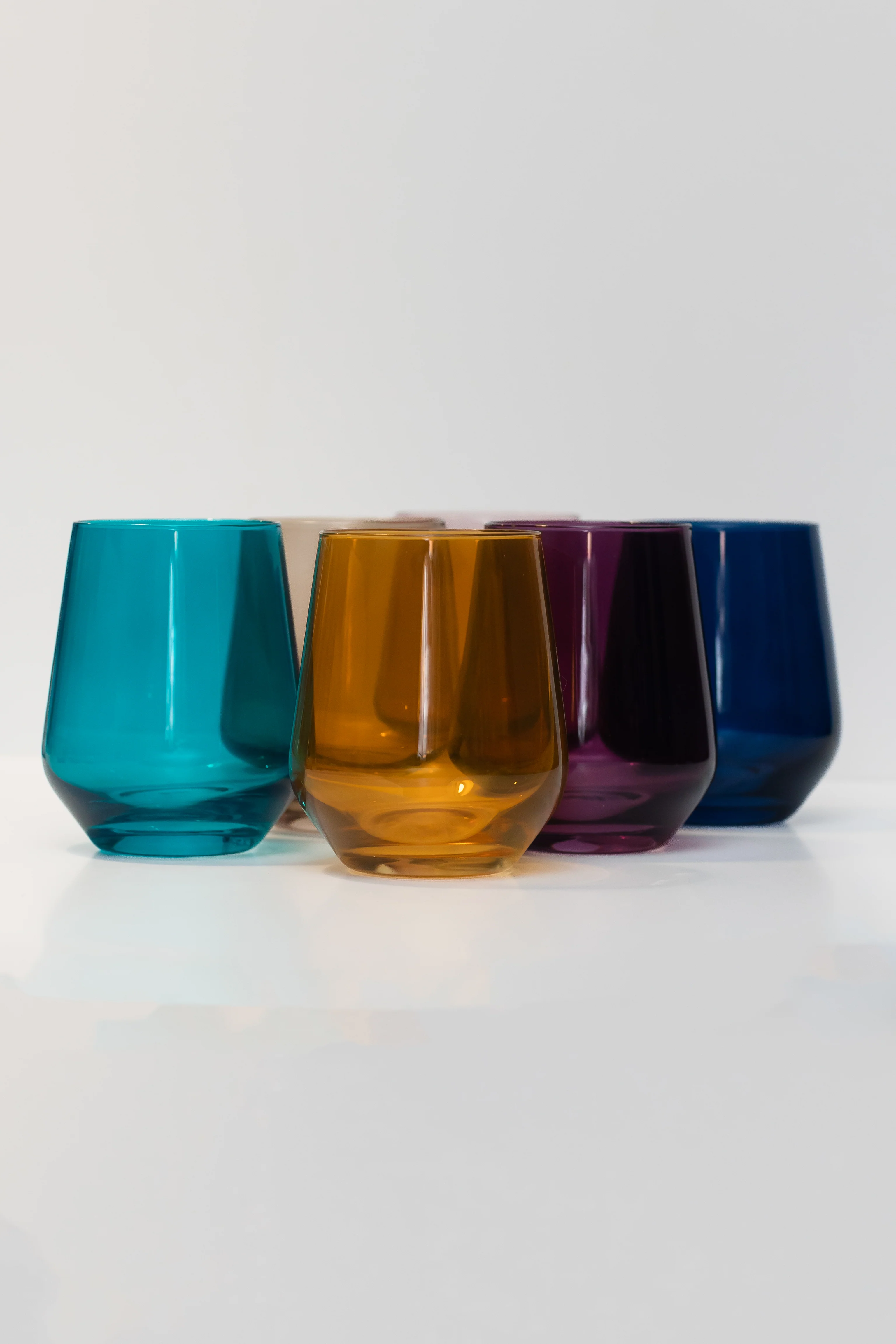 Estelle Colored Wine Stemless - Set of 6 {Fall Mixed Set} - Image 3