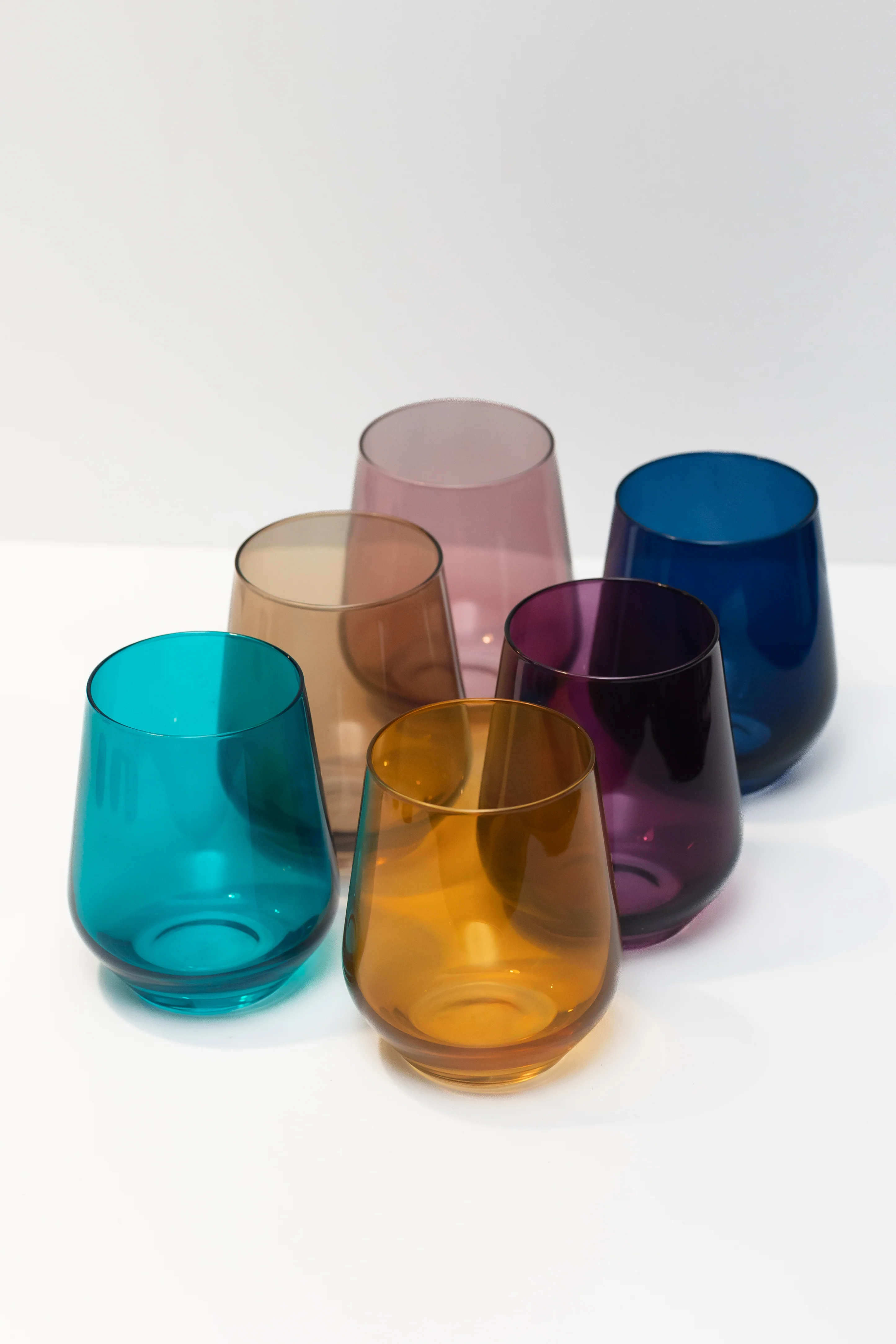 Estelle Colored Wine Stemless - Set of 6 {Fall Mixed Set} - Image 4