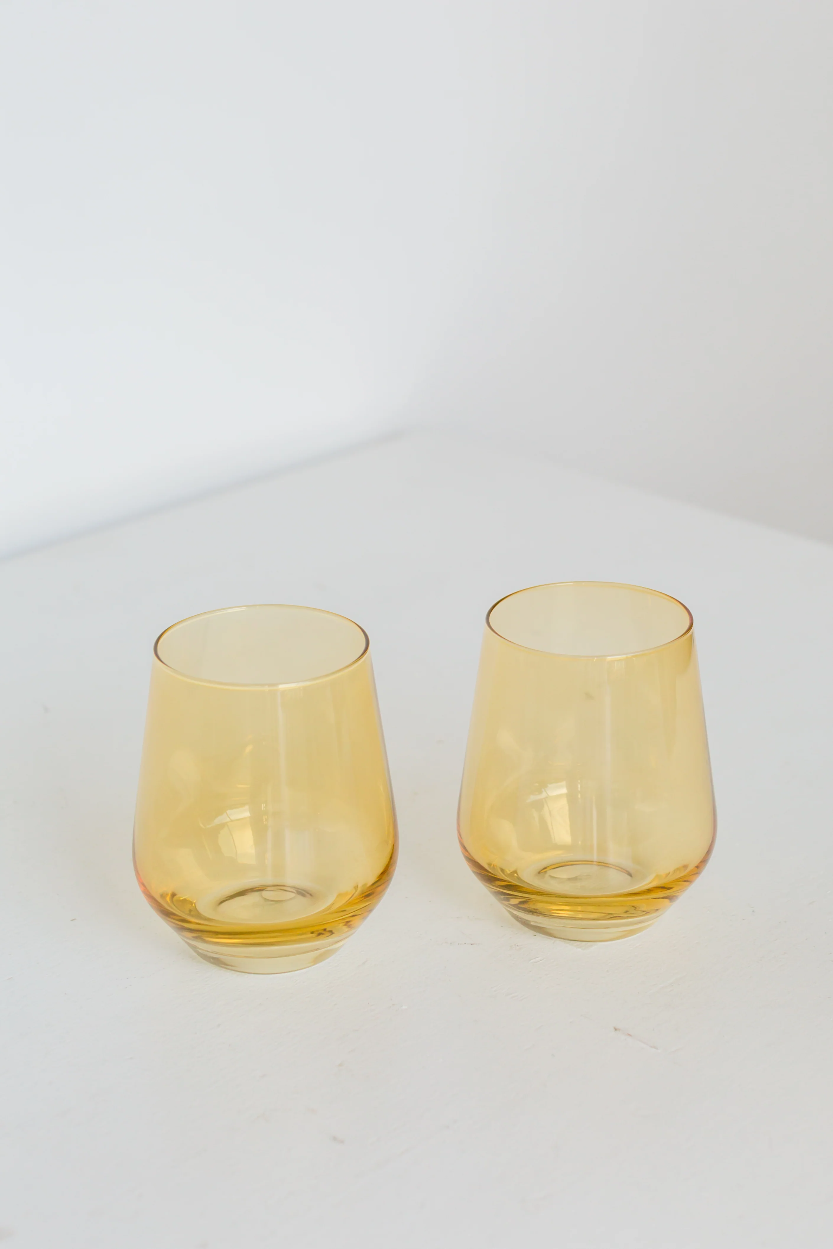 Estelle Colored Wine Stemless - Set of 6 {Yellow} - Image 5