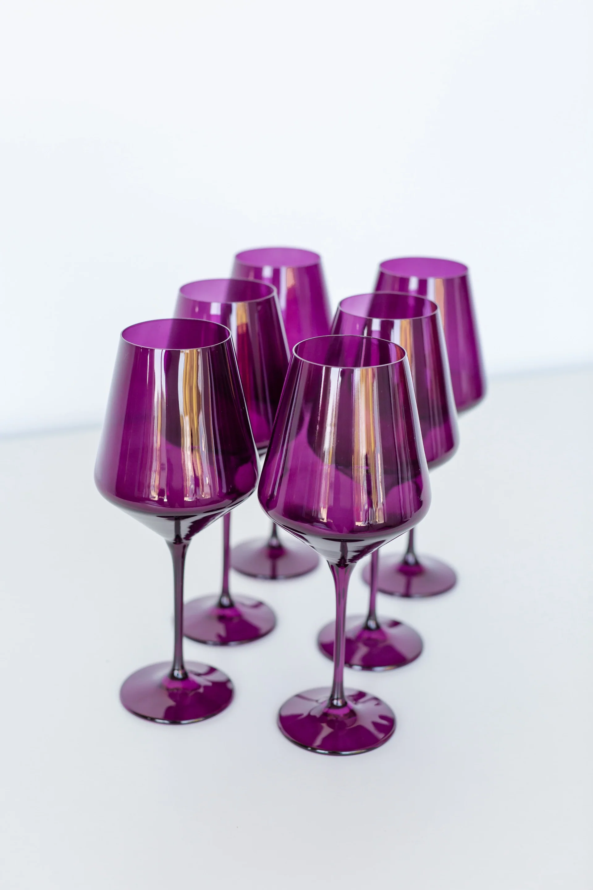 Estelle Colored Wine Stemware - Set of 6 {Amethyst} - Image 3