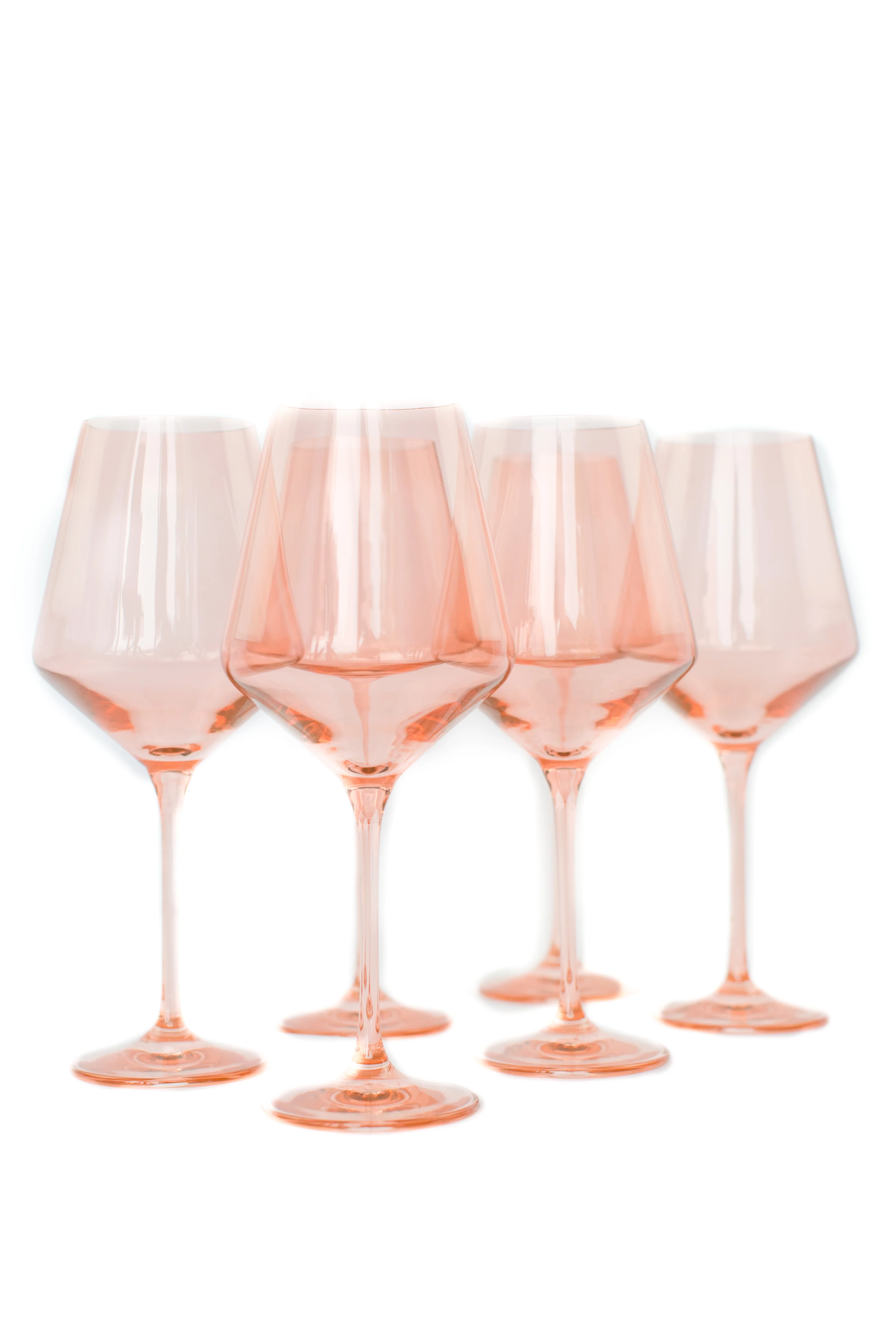 Estelle Colored Wine Stemware - Set of 6 {Blush Pink} - Image 7