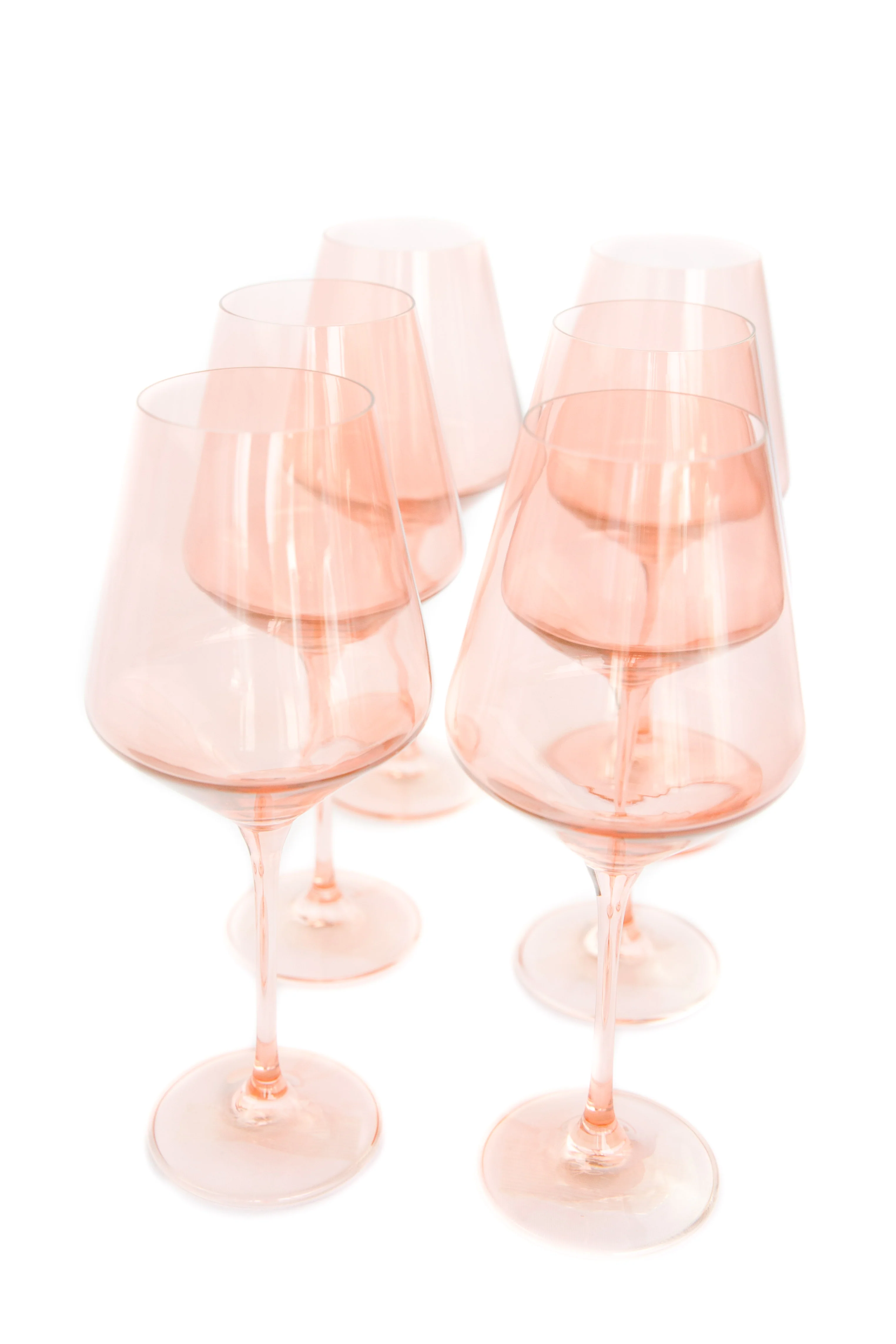 Estelle Colored Wine Stemware - Set of 6 {Blush Pink} - Image 8