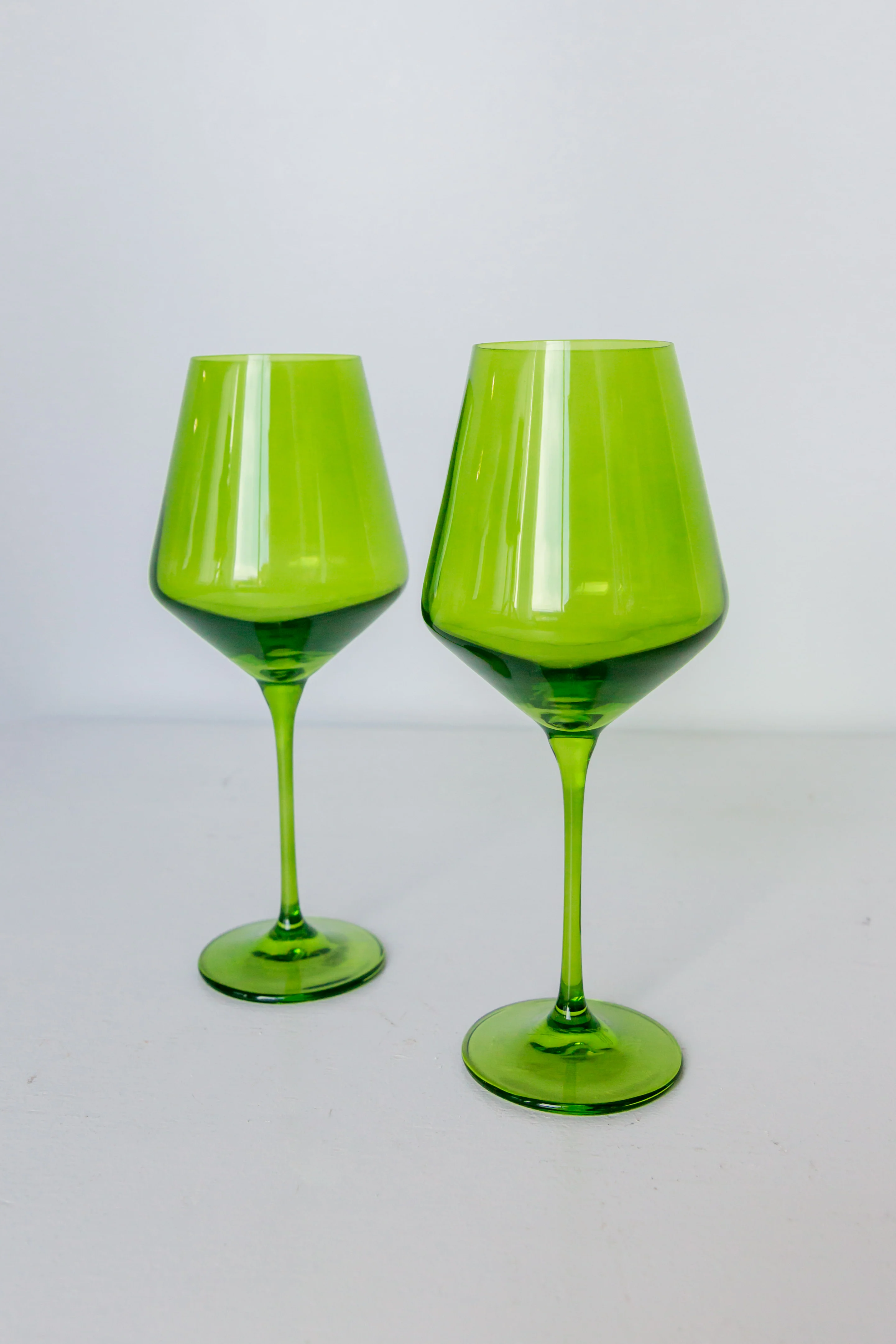 Estelle Colored Wine Stemware - Set of 6 {Forest Green} - Image 3