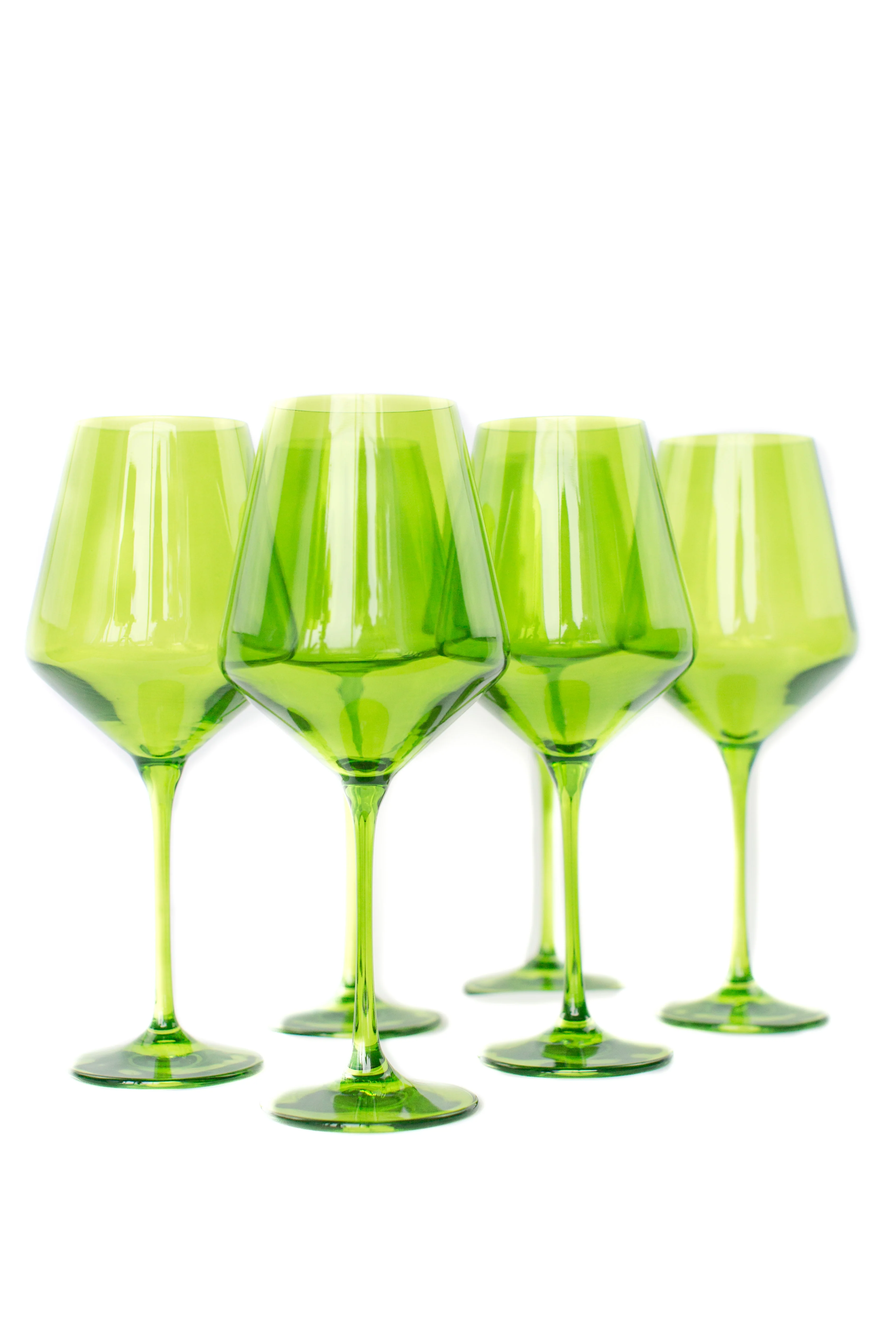 Estelle Colored Wine Stemware - Set of 6 {Forest Green} - Image 7