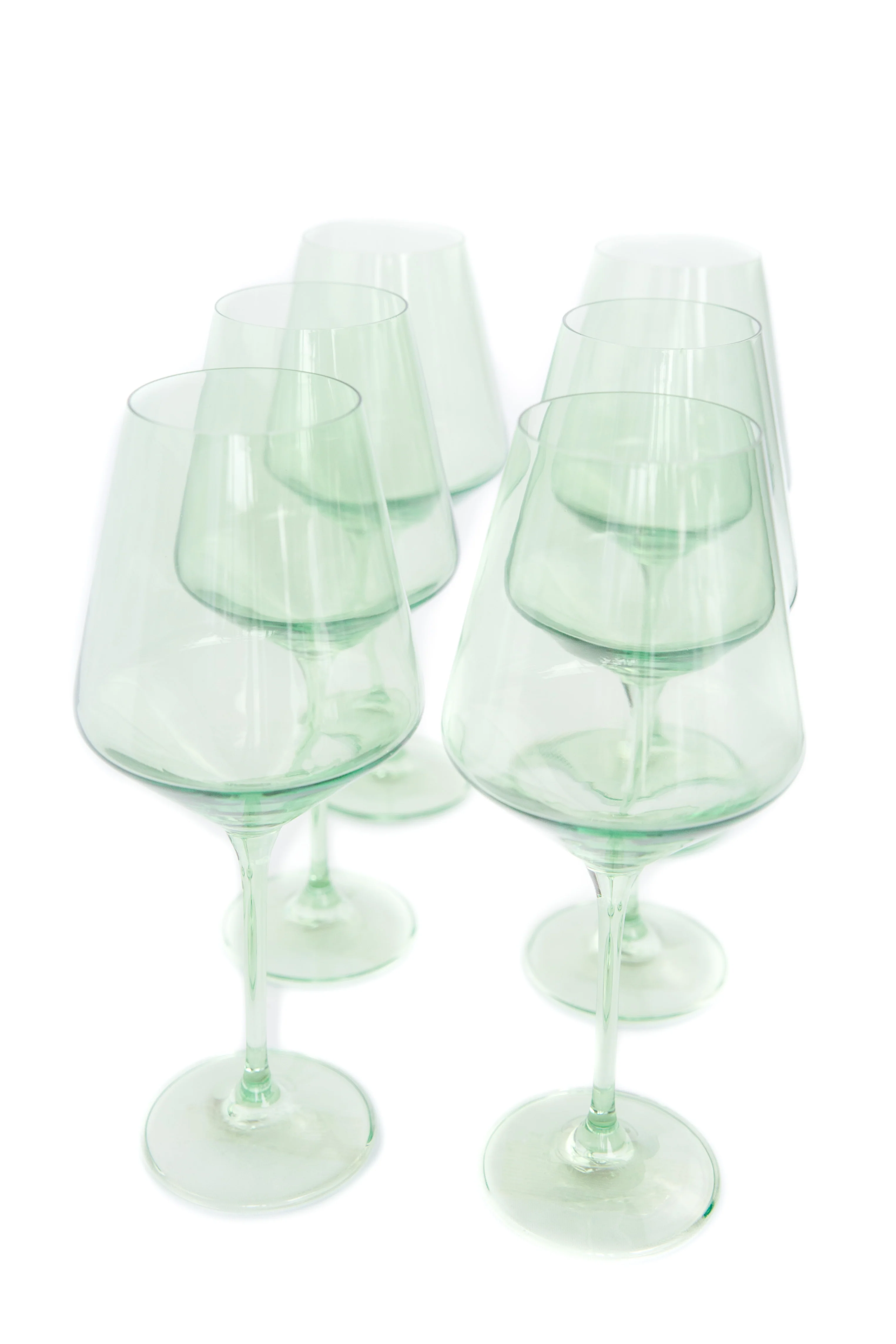Estelle Colored Wine Stemware - Set of 6 {Mint Green} - Image 8