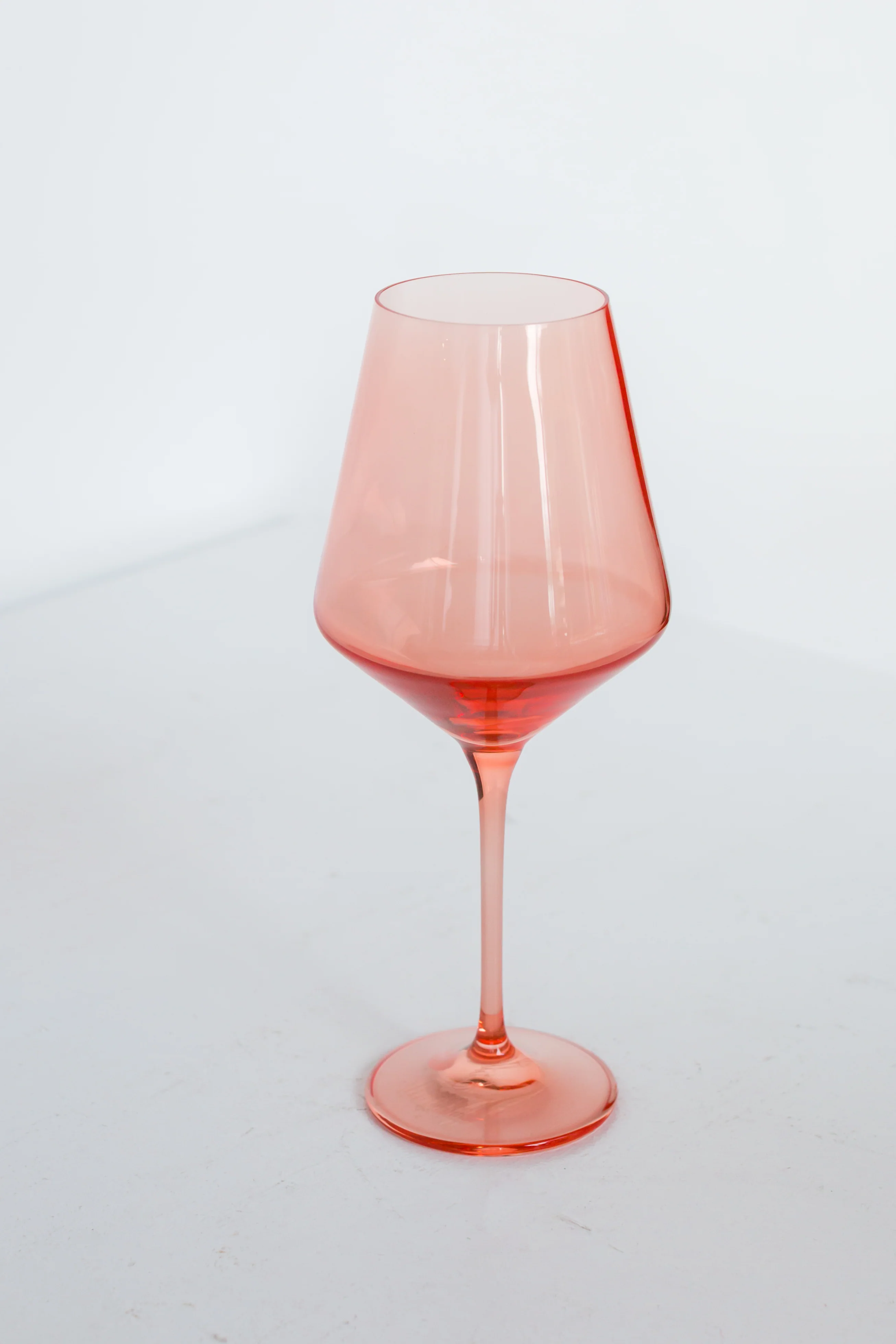 Estelle Colored Wine Stemware - Set of 6- Peach Fuzz {Our Coral Peach Pink} - Image 4
