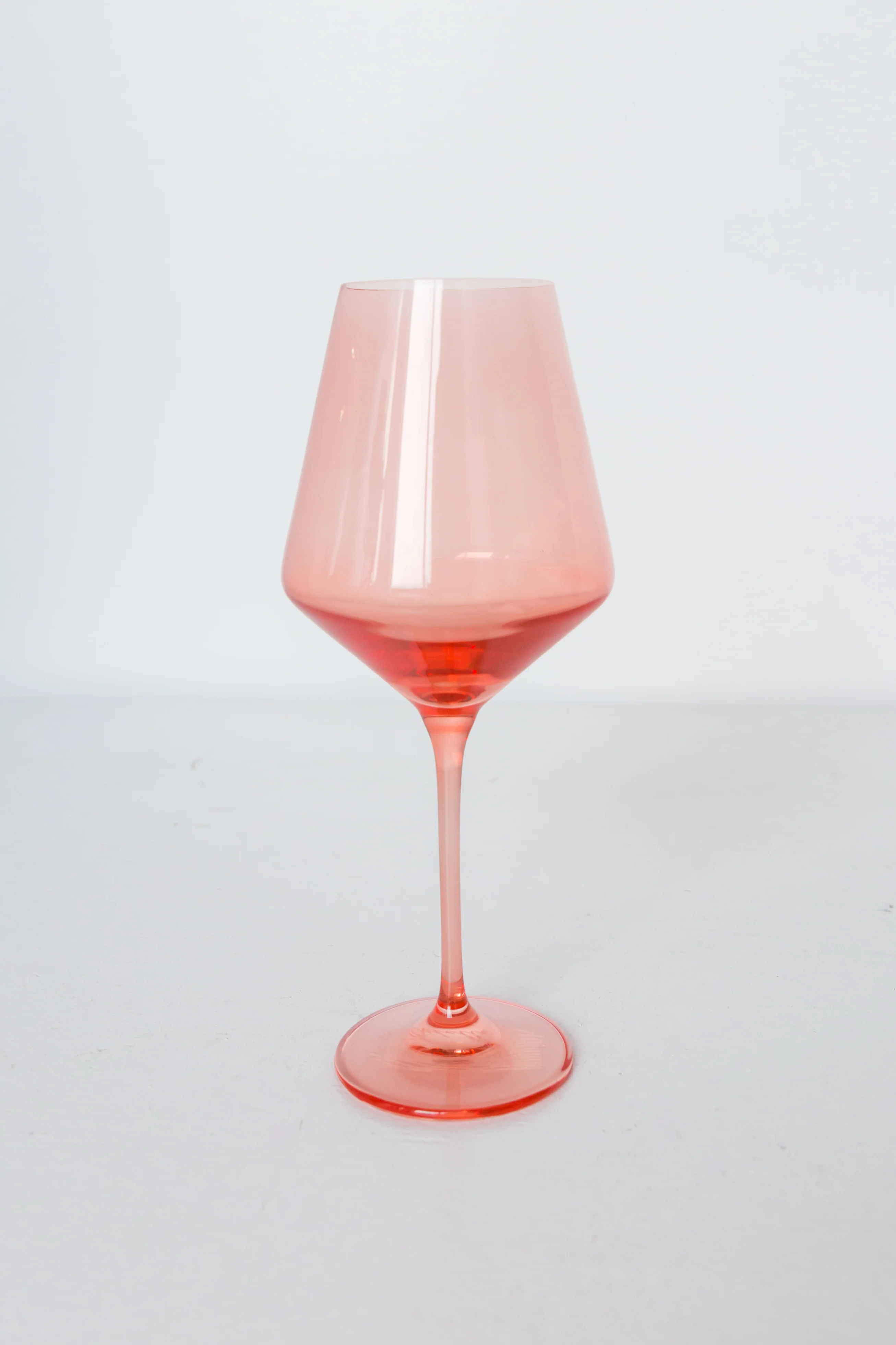Estelle Colored Wine Stemware - Set of 6- Peach Fuzz {Our Coral Peach Pink} - Image 6