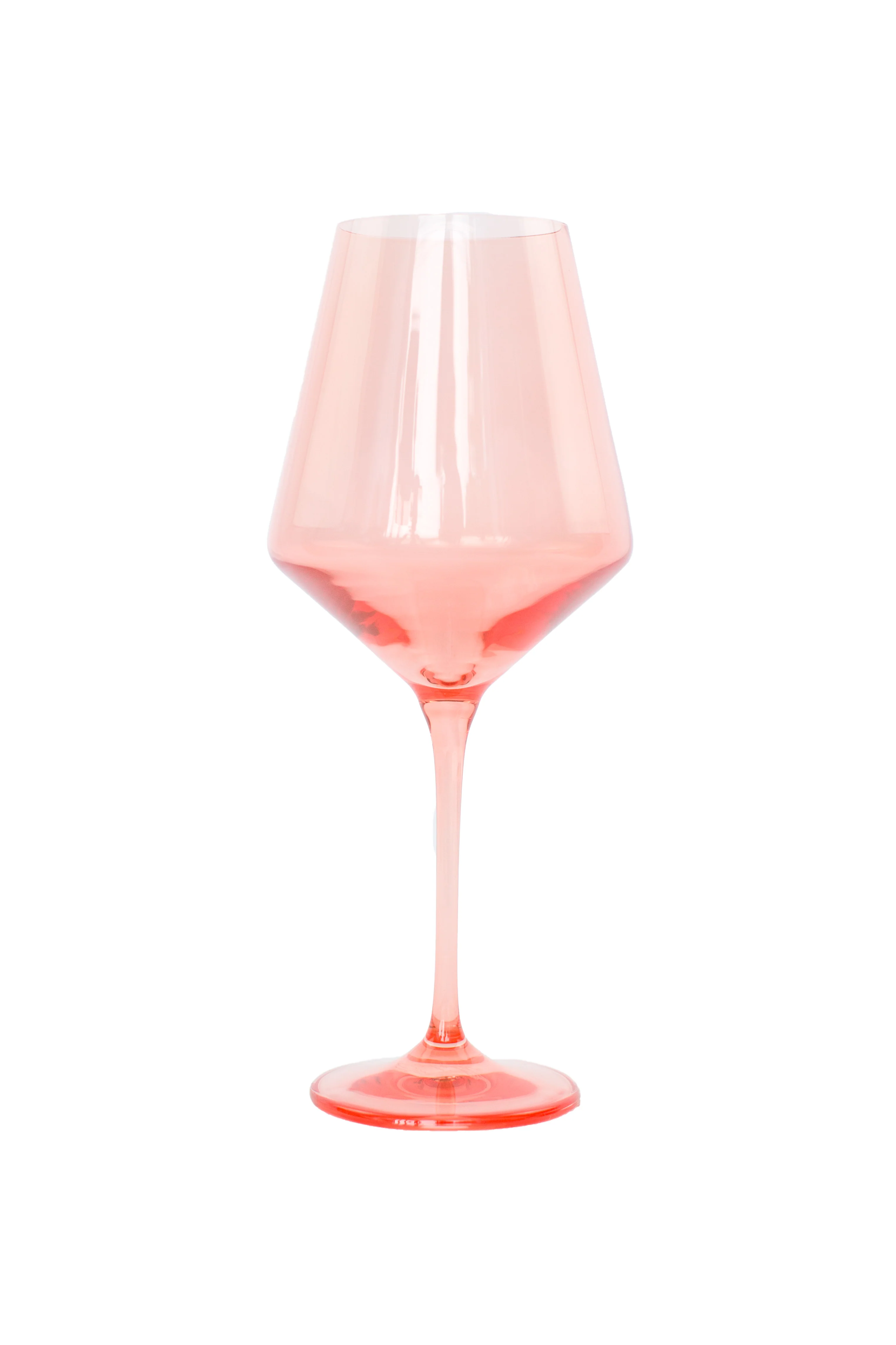 Estelle Colored Wine Stemware - Set of 6- Peach Fuzz {Our Coral Peach Pink} - Image 9
