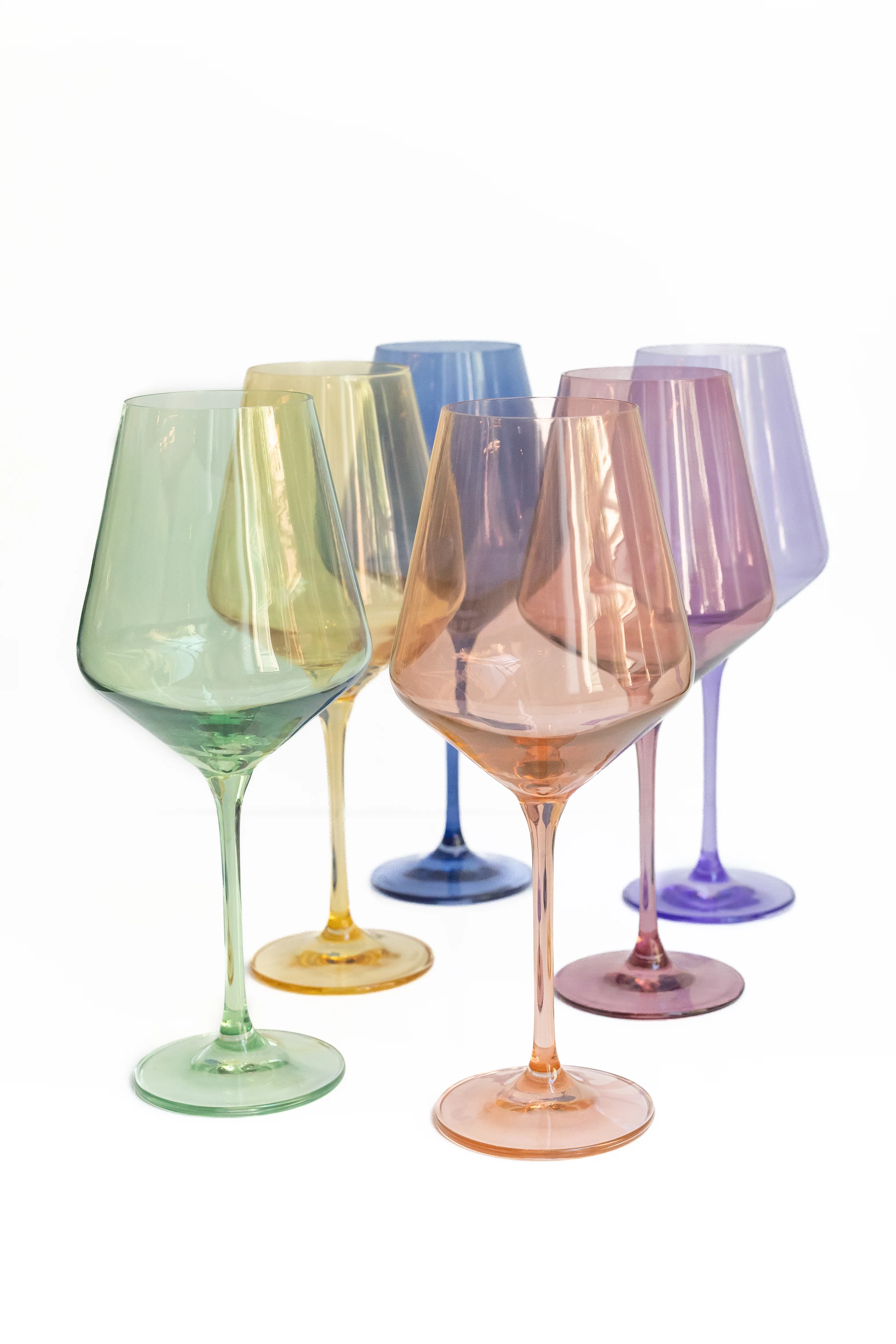 Estelle Colored Wine Stemware - Set of 6 {Pastel Mixed Set} - Image 3