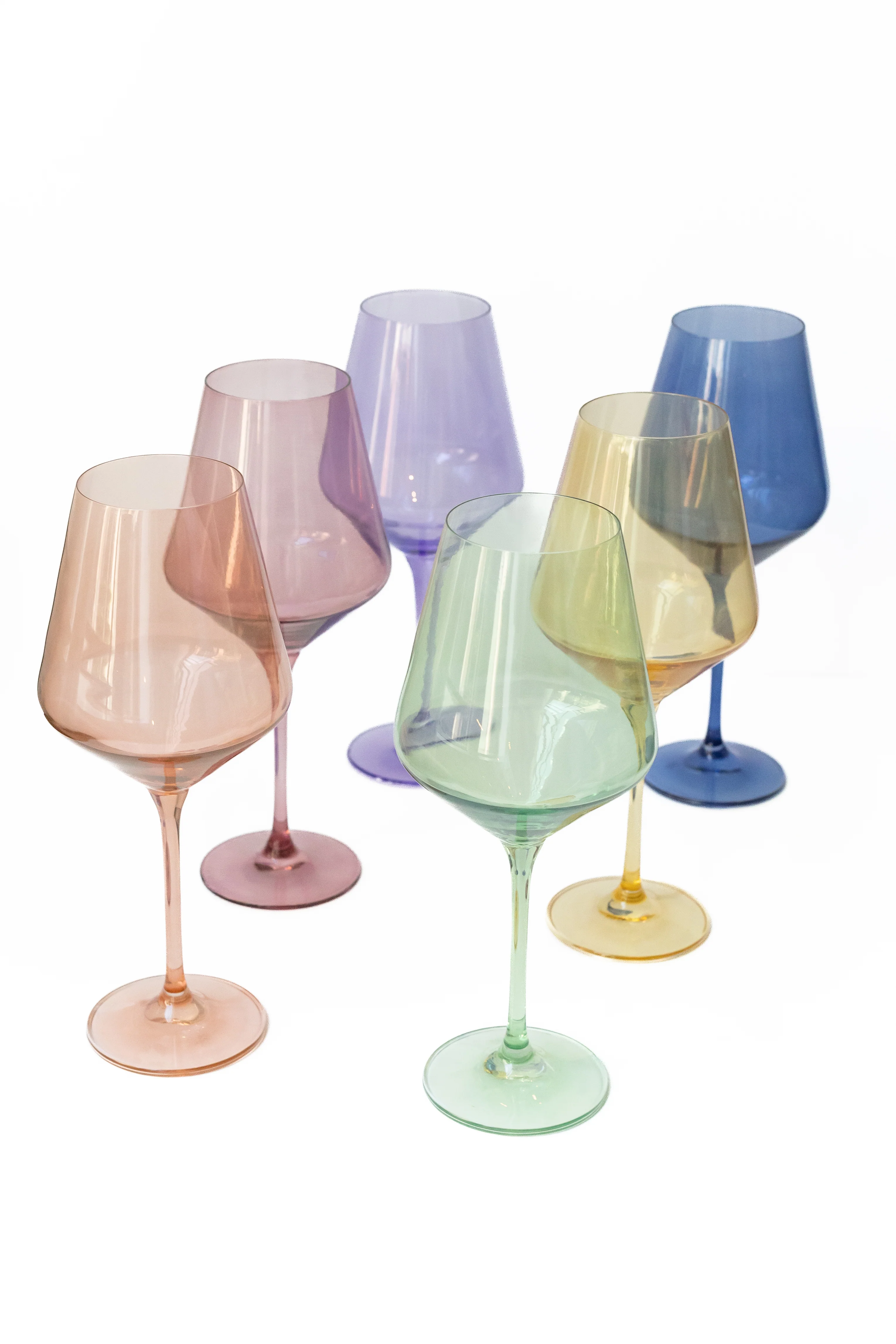 Estelle Colored Wine Stemware - Set of 6 {Pastel Mixed Set} - Image 4